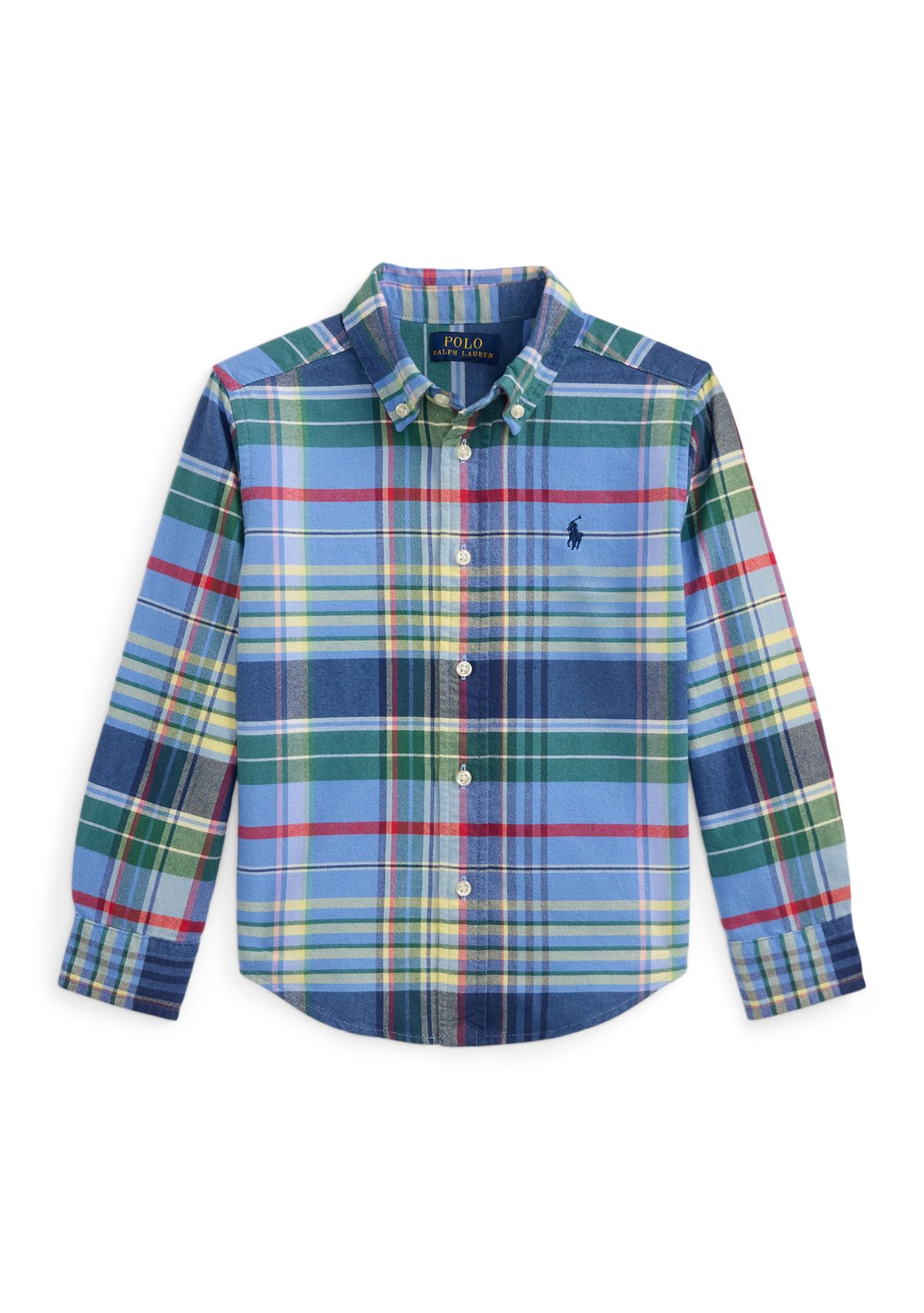 Boys 2-7 Plaid Brushed Cotton Oxford Shirt
