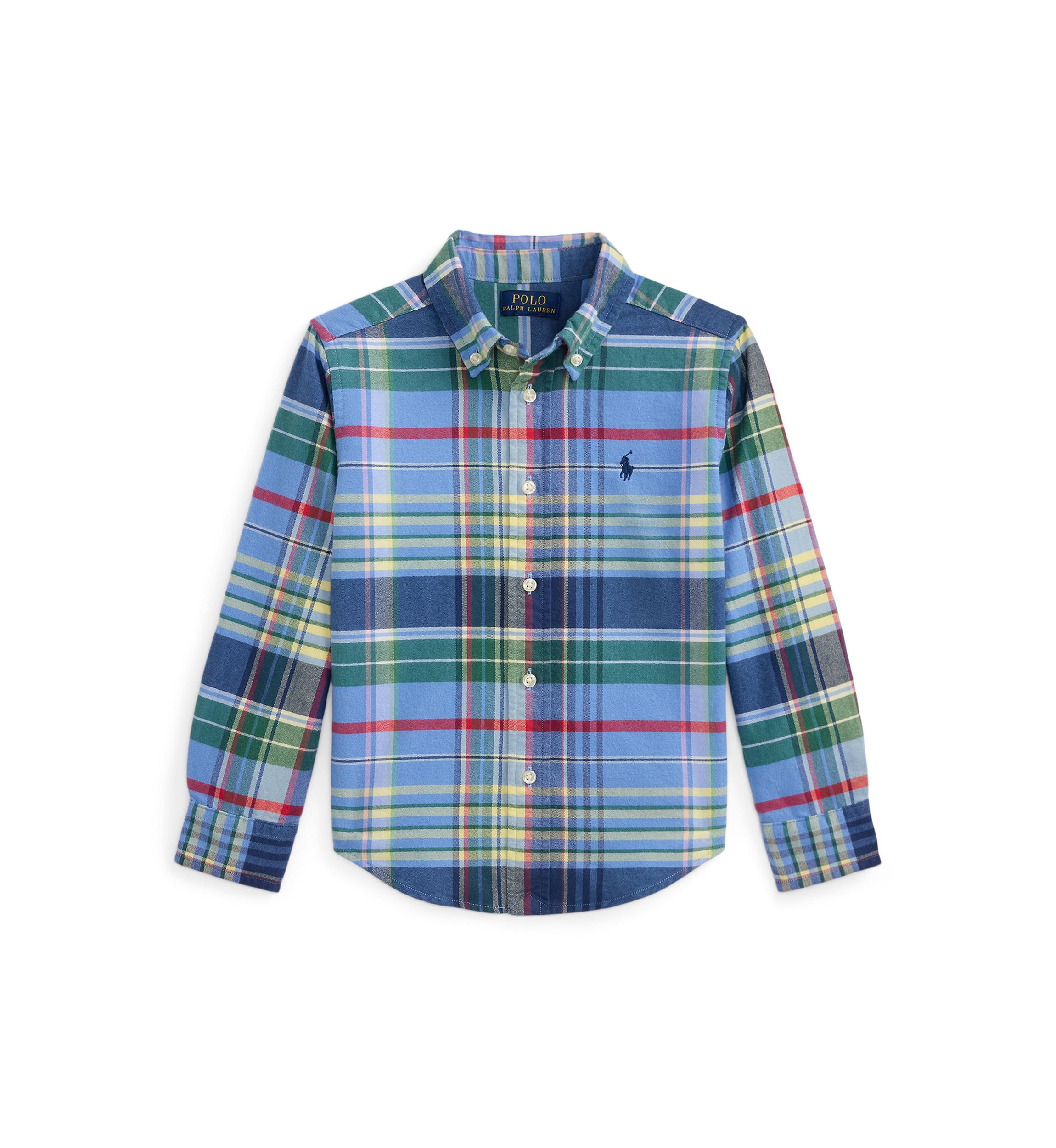 Boys 2-7 Plaid Brushed Cotton Oxford Shirt