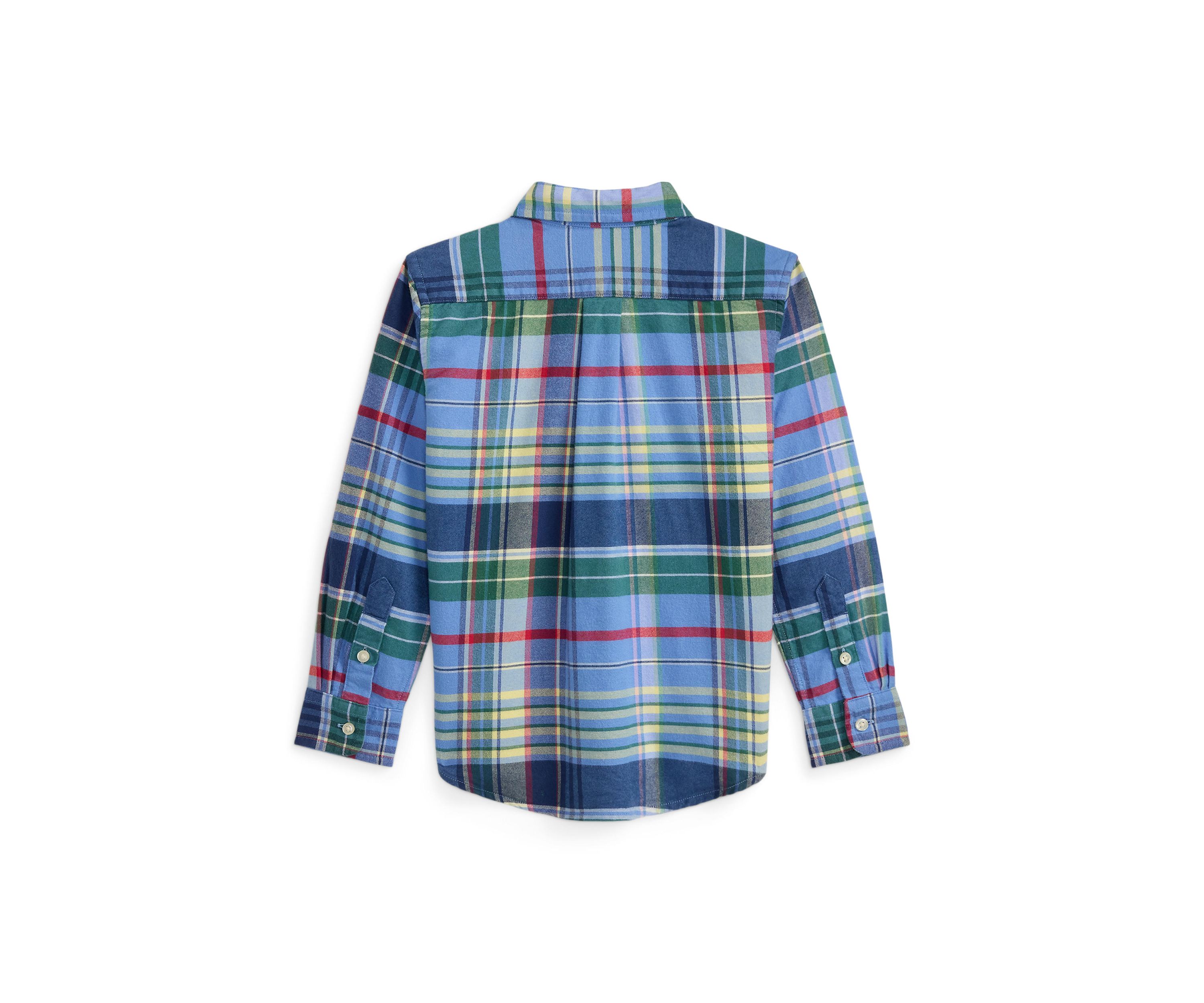 Boys 2-7 Plaid Brushed Cotton Oxford Shirt