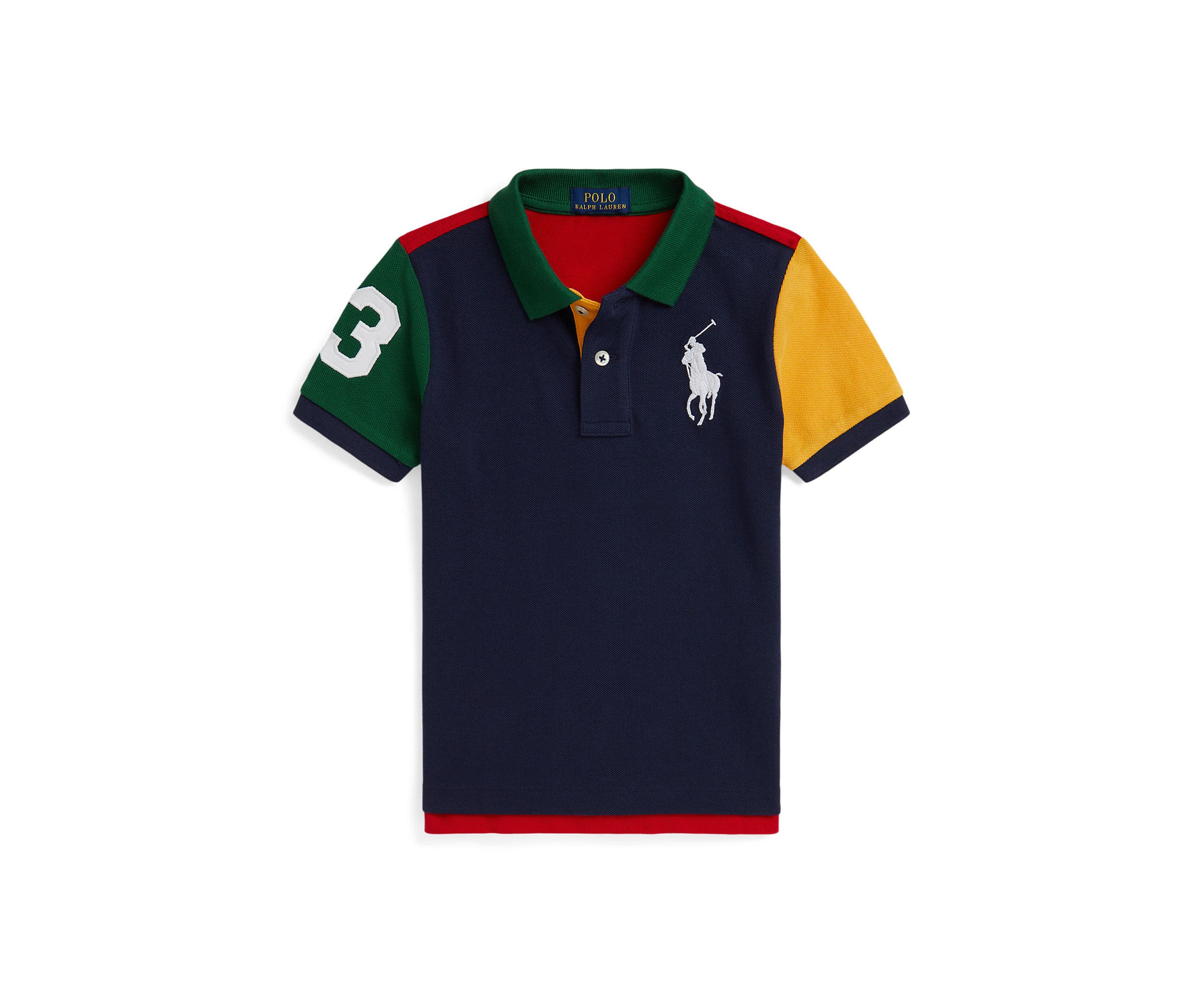 Boys 2-7 Big Pony Color-Blocked Mesh Polo Shirt