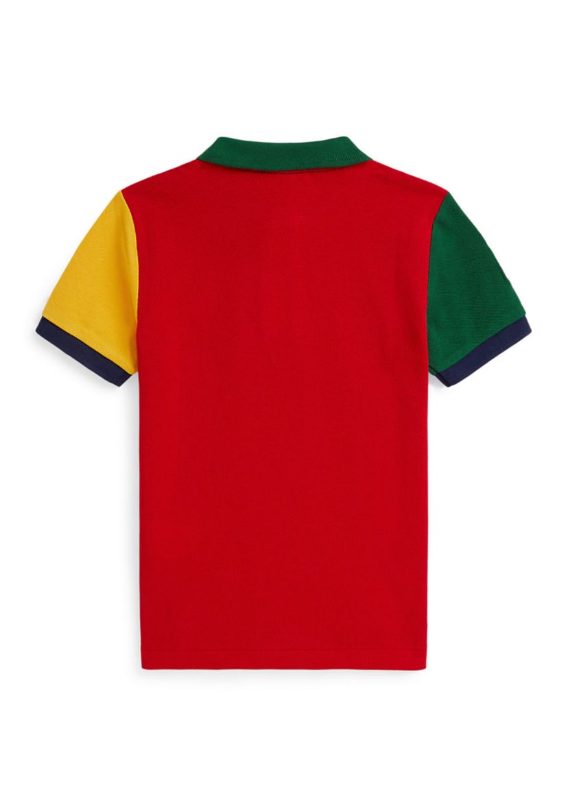 Boys 2-7 Big Pony Color-Blocked Mesh Polo Shirt