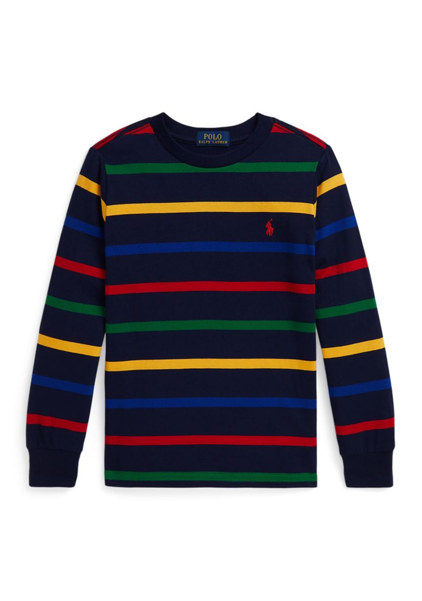 Boys 2-7 Striped Cotton Long Sleeve T-Shirt