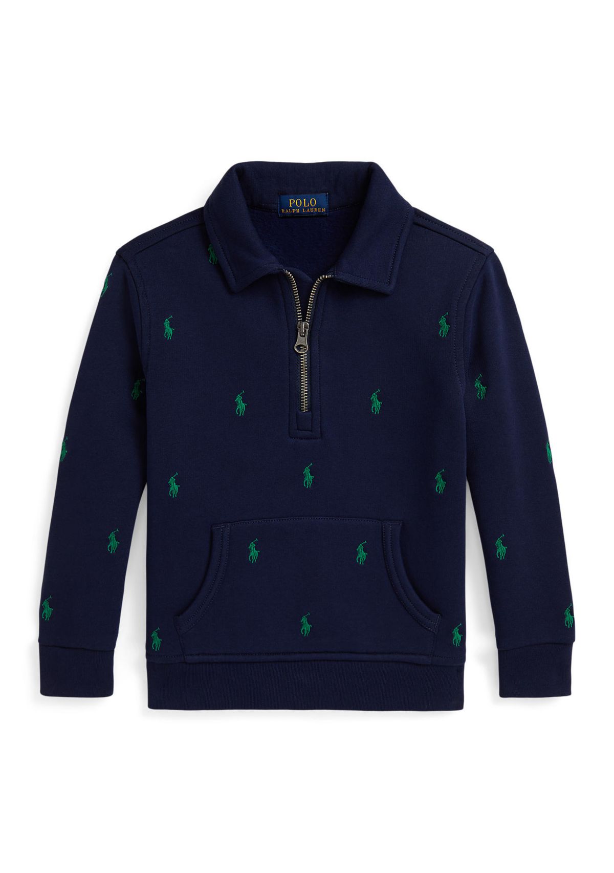 Boys 2-7 Polo Pony Fleece Collared Sweatshirt