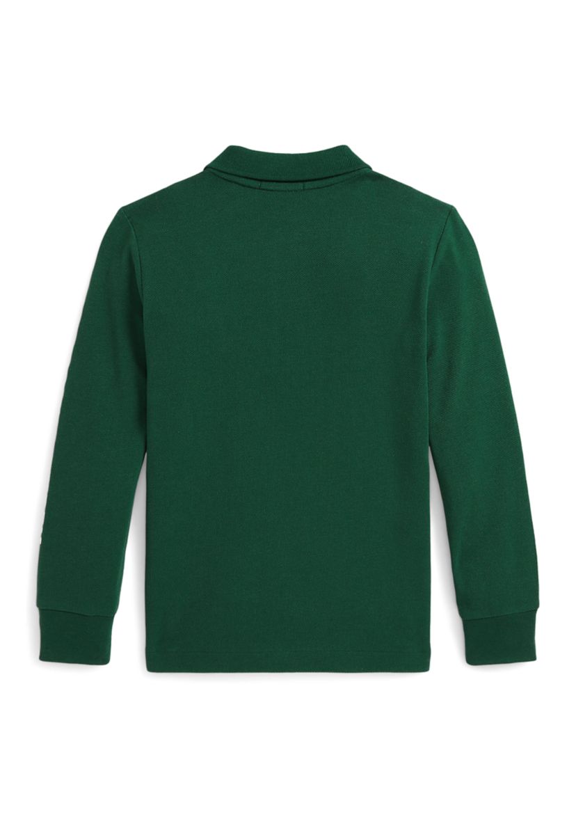 Boys 2-7 Logo Cotton Mesh Polo Shirt