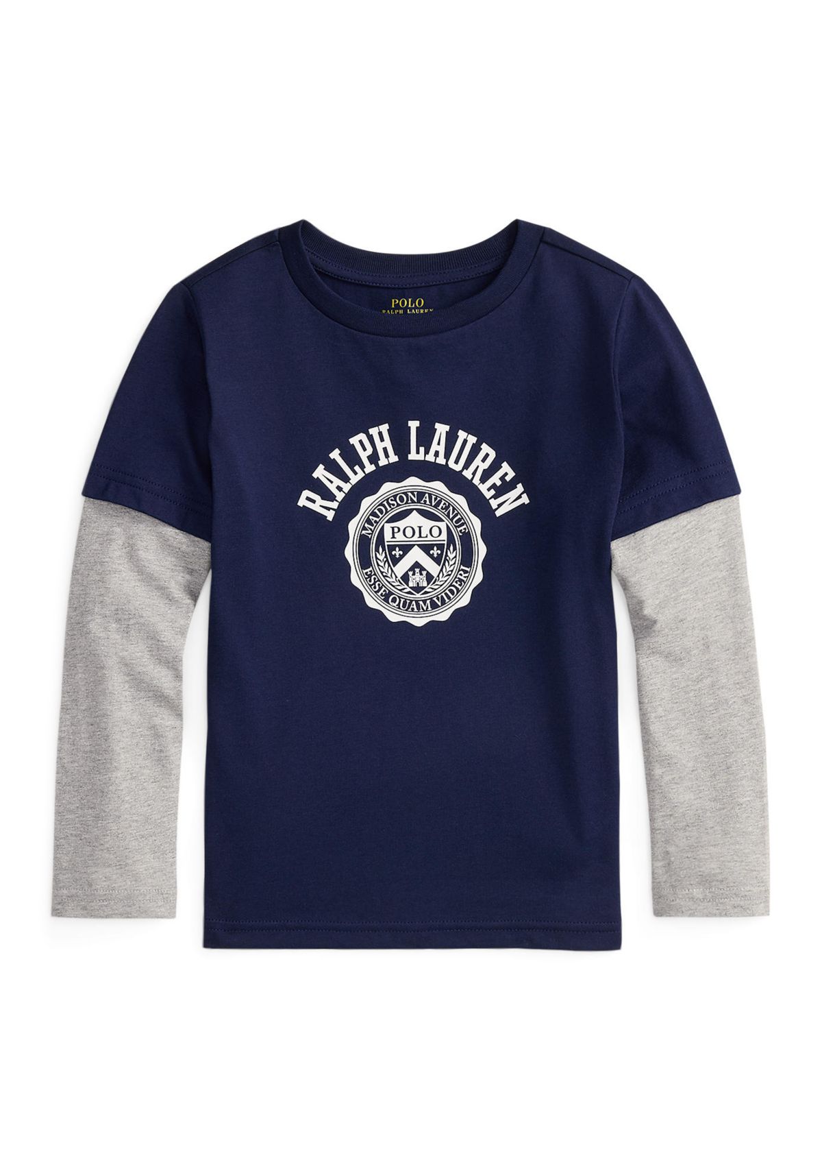 Boys 2-7 Logo Cotton Layered Effect T-Shirt