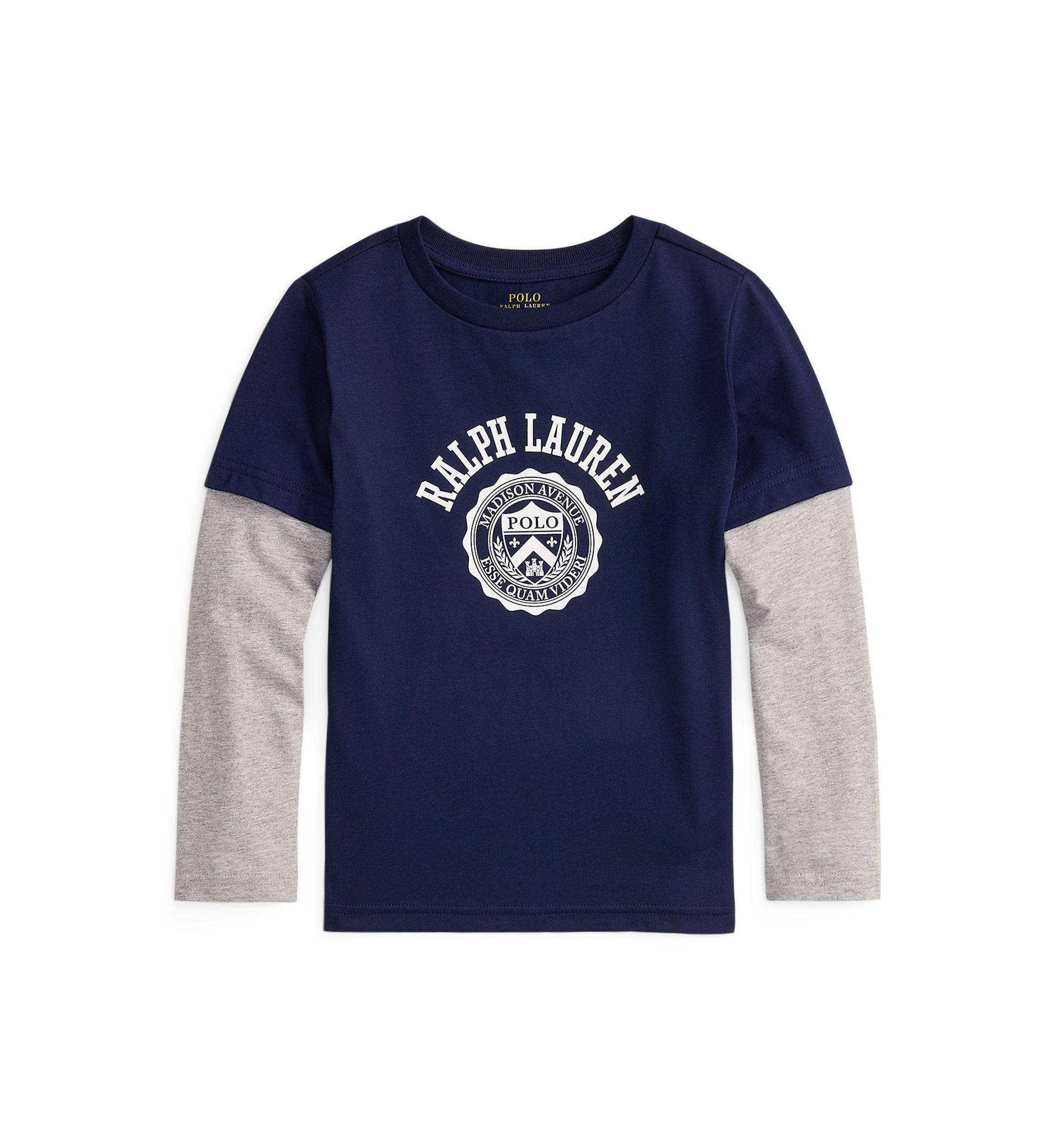 Boys 2-7 Logo Cotton Layered Effect T-Shirt
