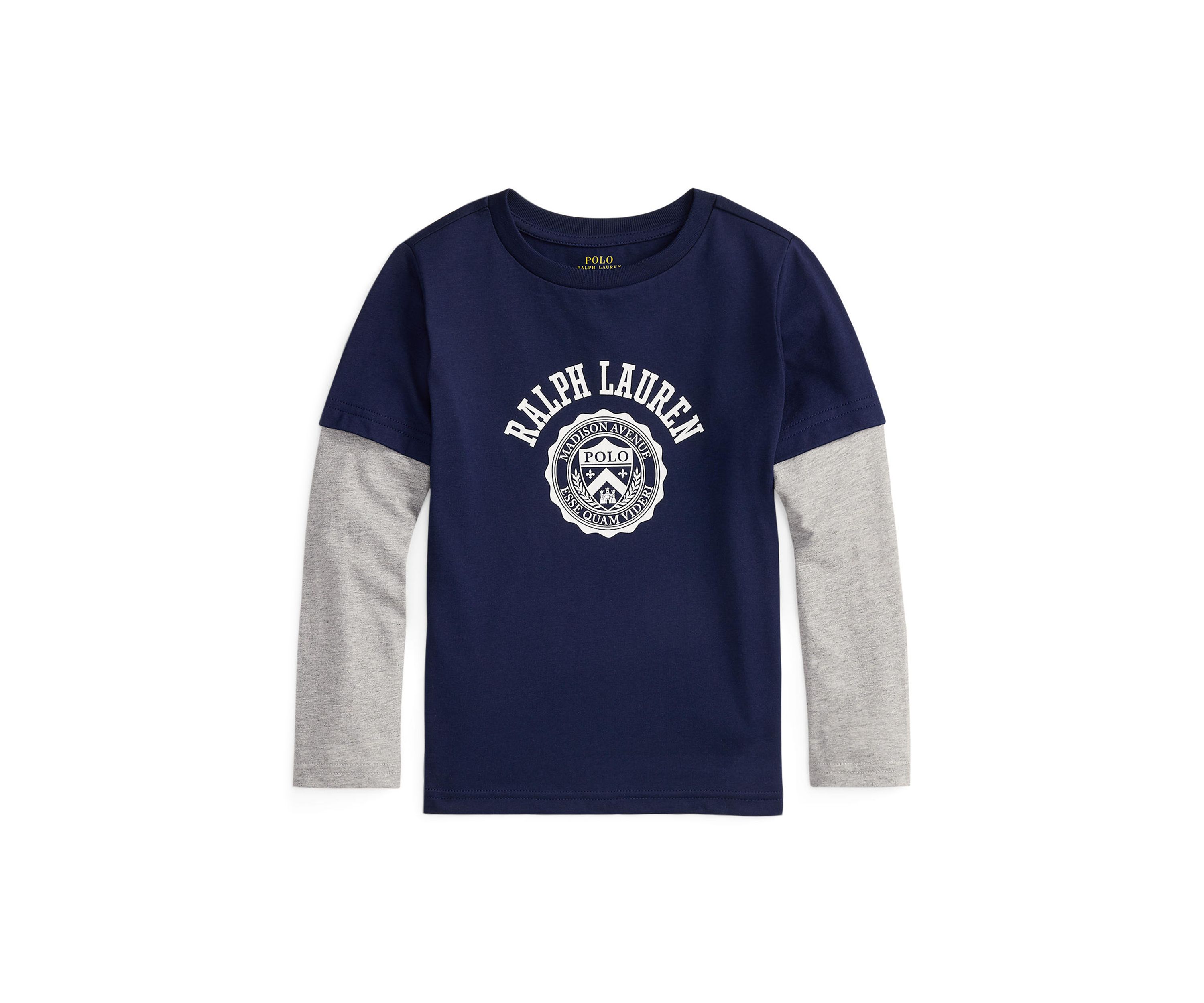 Boys 2-7 Logo Cotton Layered Effect T-Shirt