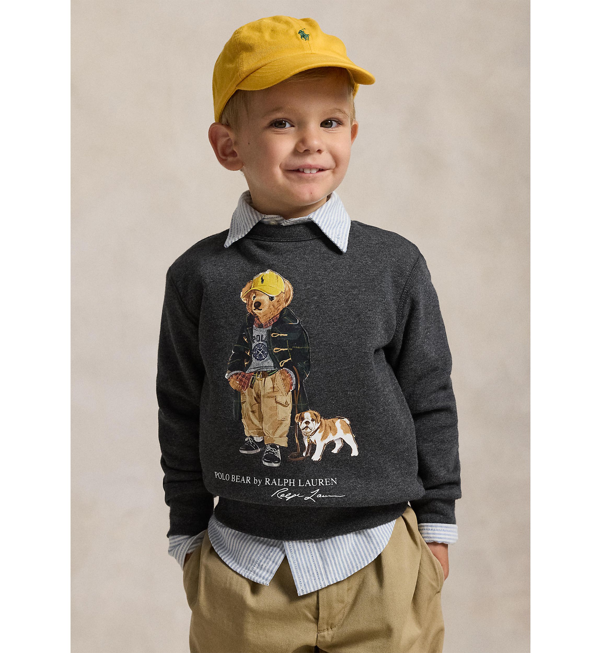 Boys 2-7 Polo Bear Heathered Fleece Sweatshirt
