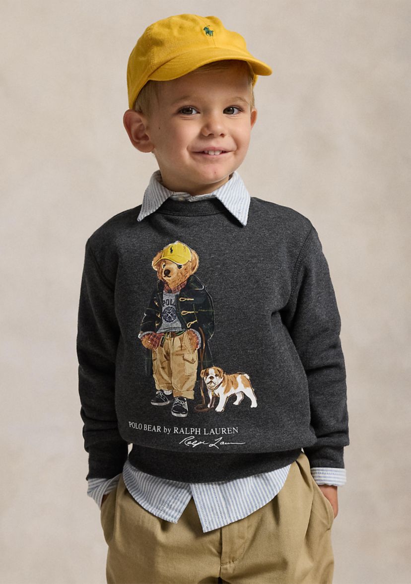 Boys 2-7 Polo Bear Heathered Fleece Sweatshirt