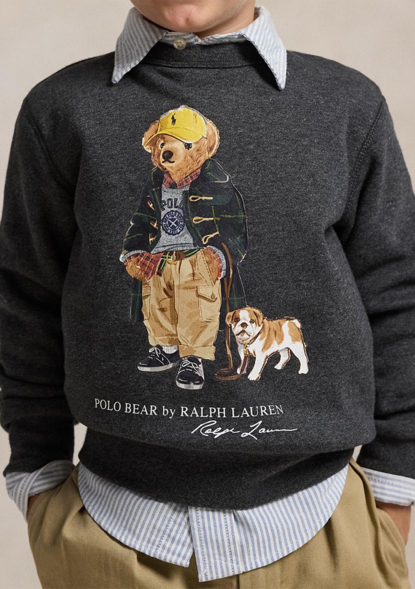 Boys 2-7 Polo Bear Heathered Fleece Sweatshirt