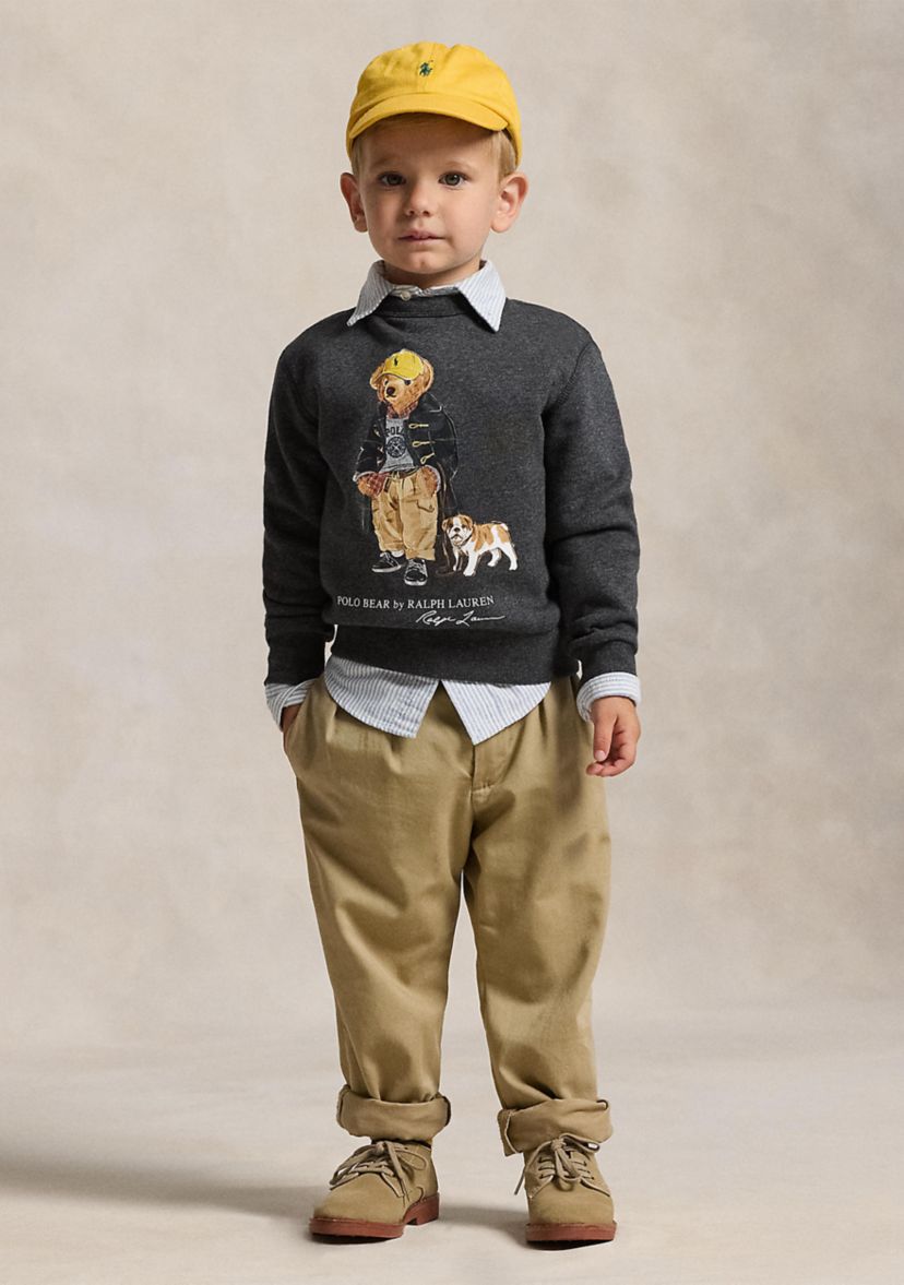 Boys 2-7 Polo Bear Heathered Fleece Sweatshirt