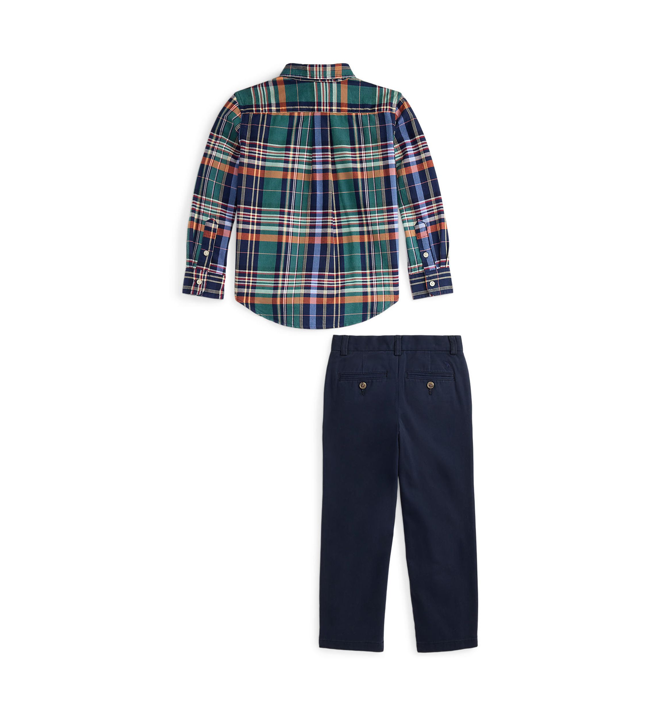 Boys 2-7 Plaid Cotton Shirt & Chino Pant Set