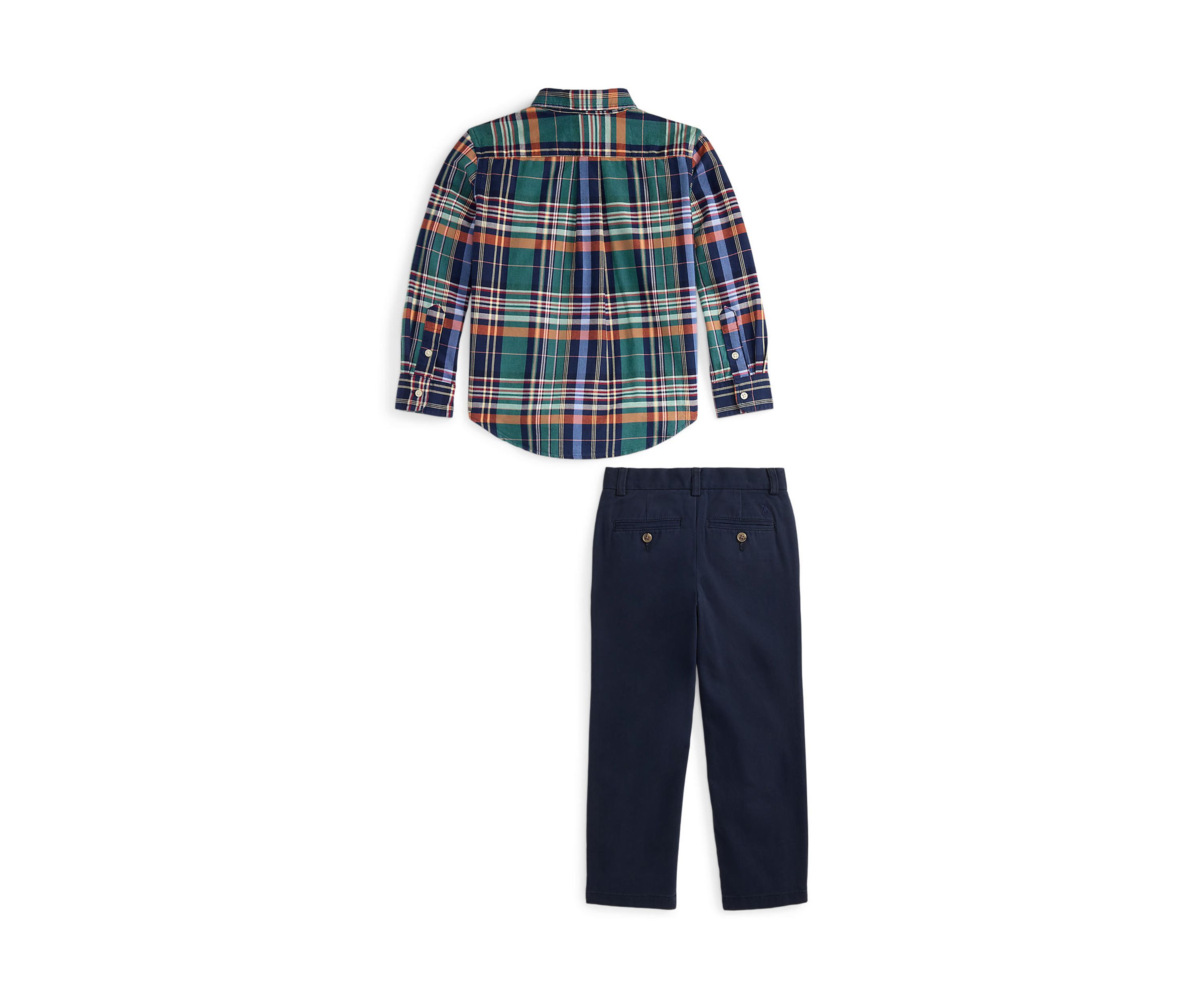 Boys 2-7 Plaid Cotton Shirt & Chino Pant Set