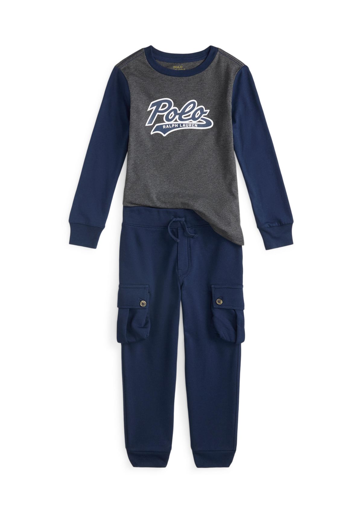 Boys 2-7 Logo Jersey Tee & Fleece Jogger Pant Set
