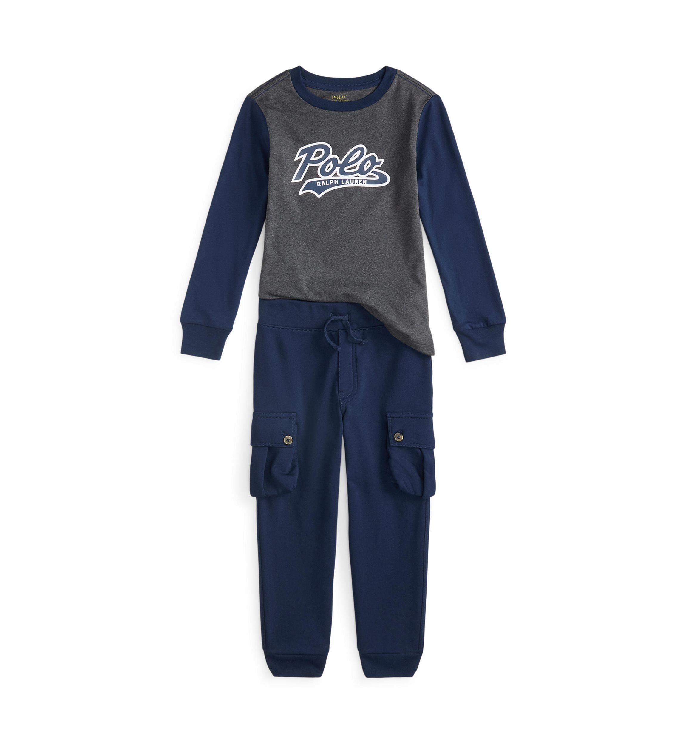 Boys 2-7 Logo Jersey Tee & Fleece Jogger Pant Set