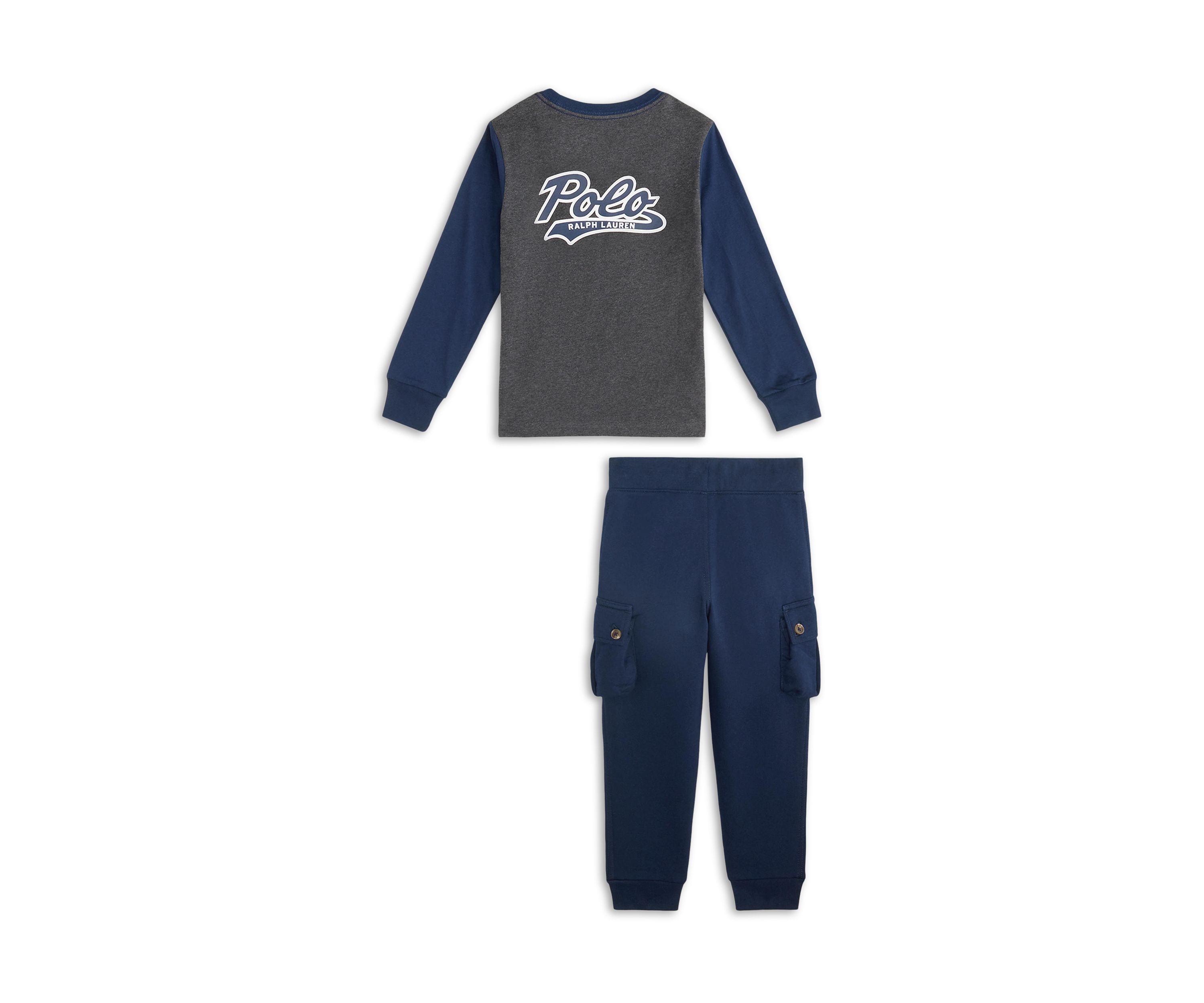 Boys 2-7 Logo Jersey Tee & Fleece Jogger Pant Set