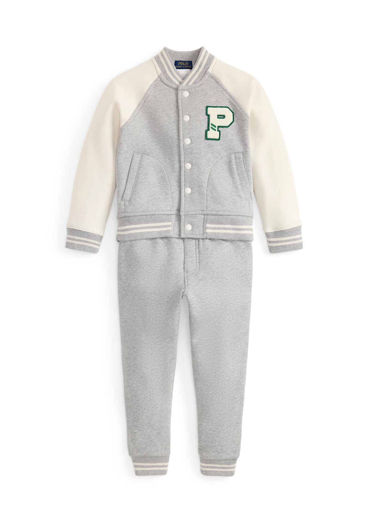 Boys 2-7 Fleece Baseball Jacket & Jogger Pant Set