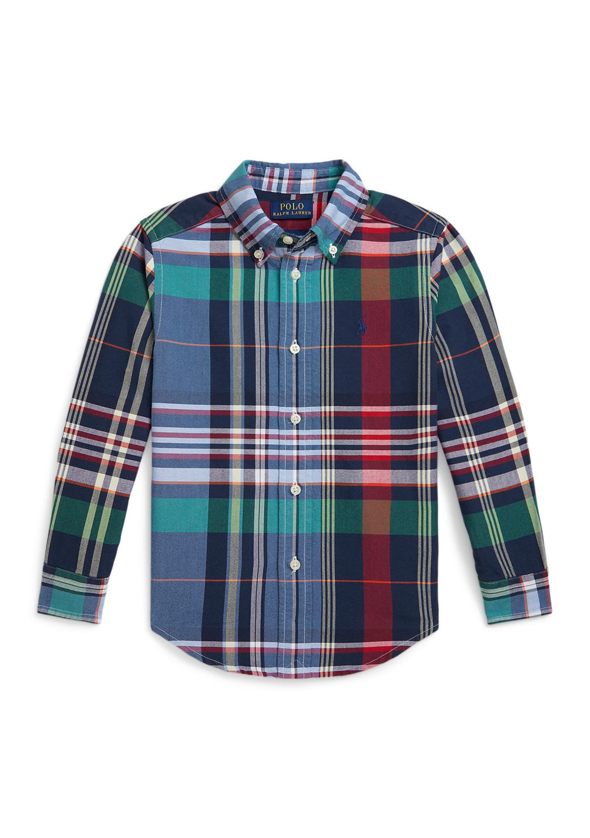 Boys 2-7 Plaid Cotton Oxford Shirt