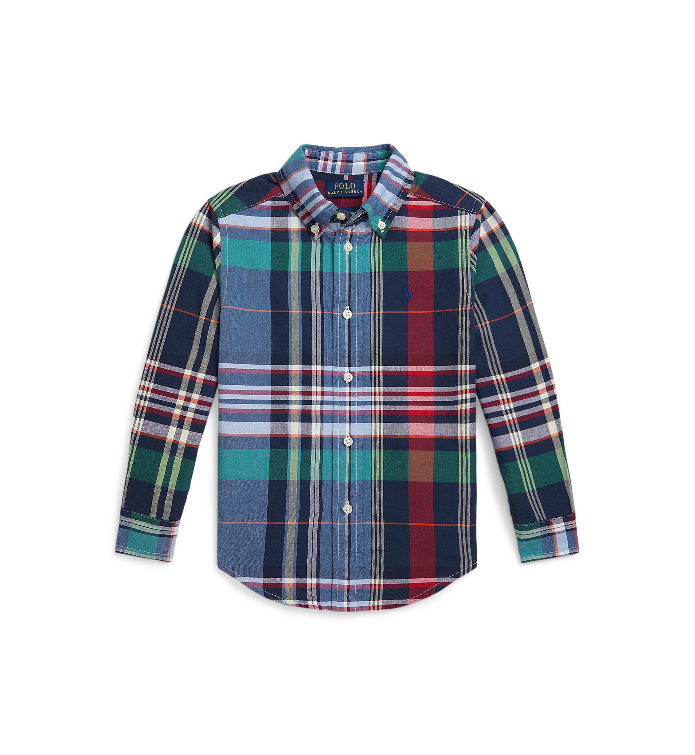 Boys 2-7 Plaid Cotton Oxford Shirt