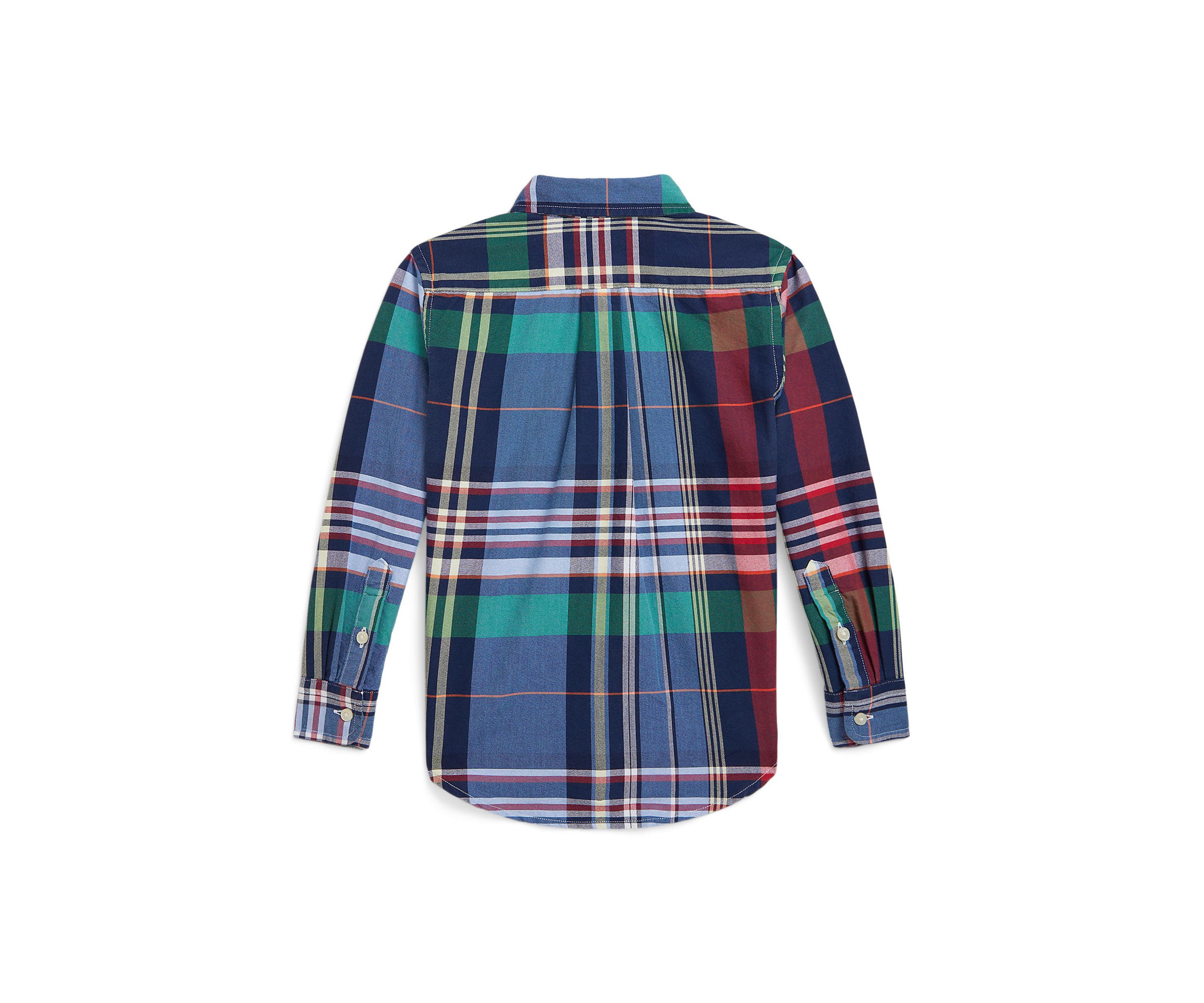 Boys 2-7 Plaid Cotton Oxford Shirt