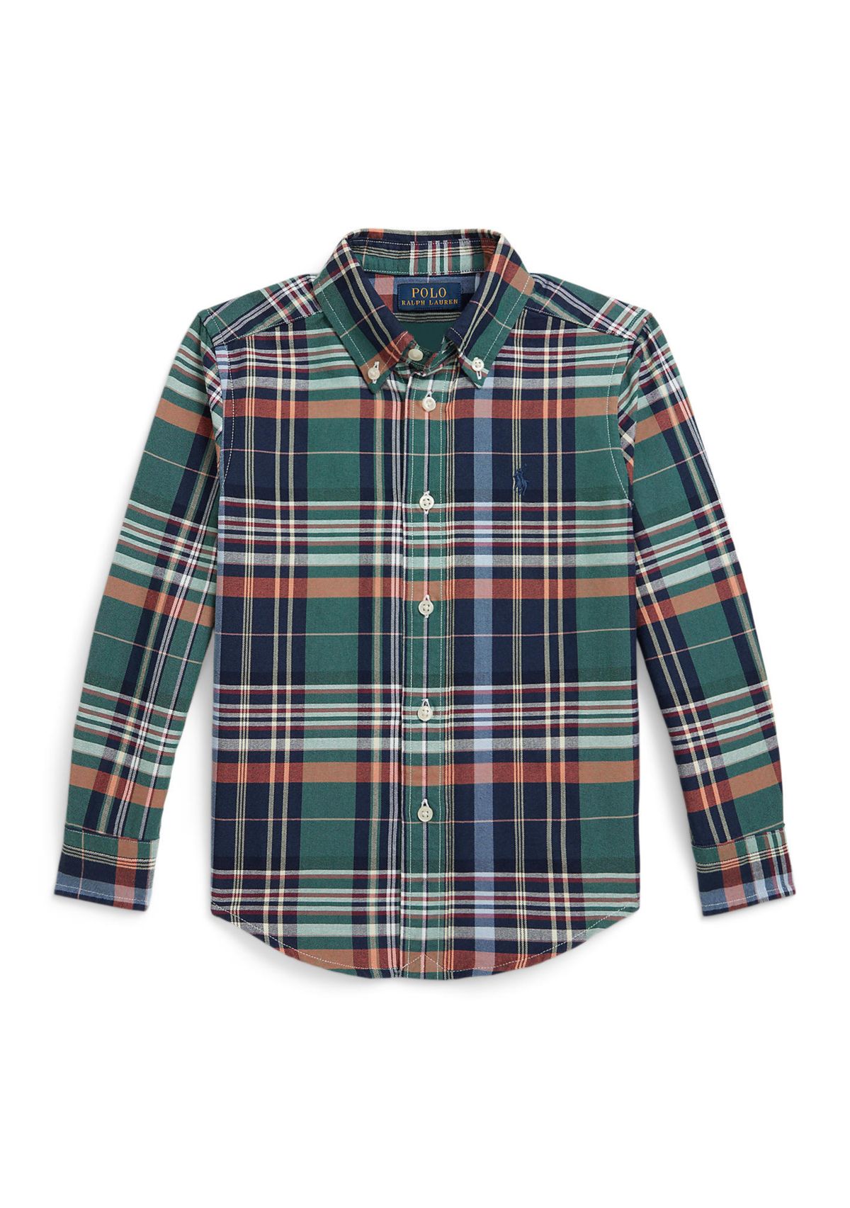 Boys 2-7 Plaid Cotton Oxford Shirt