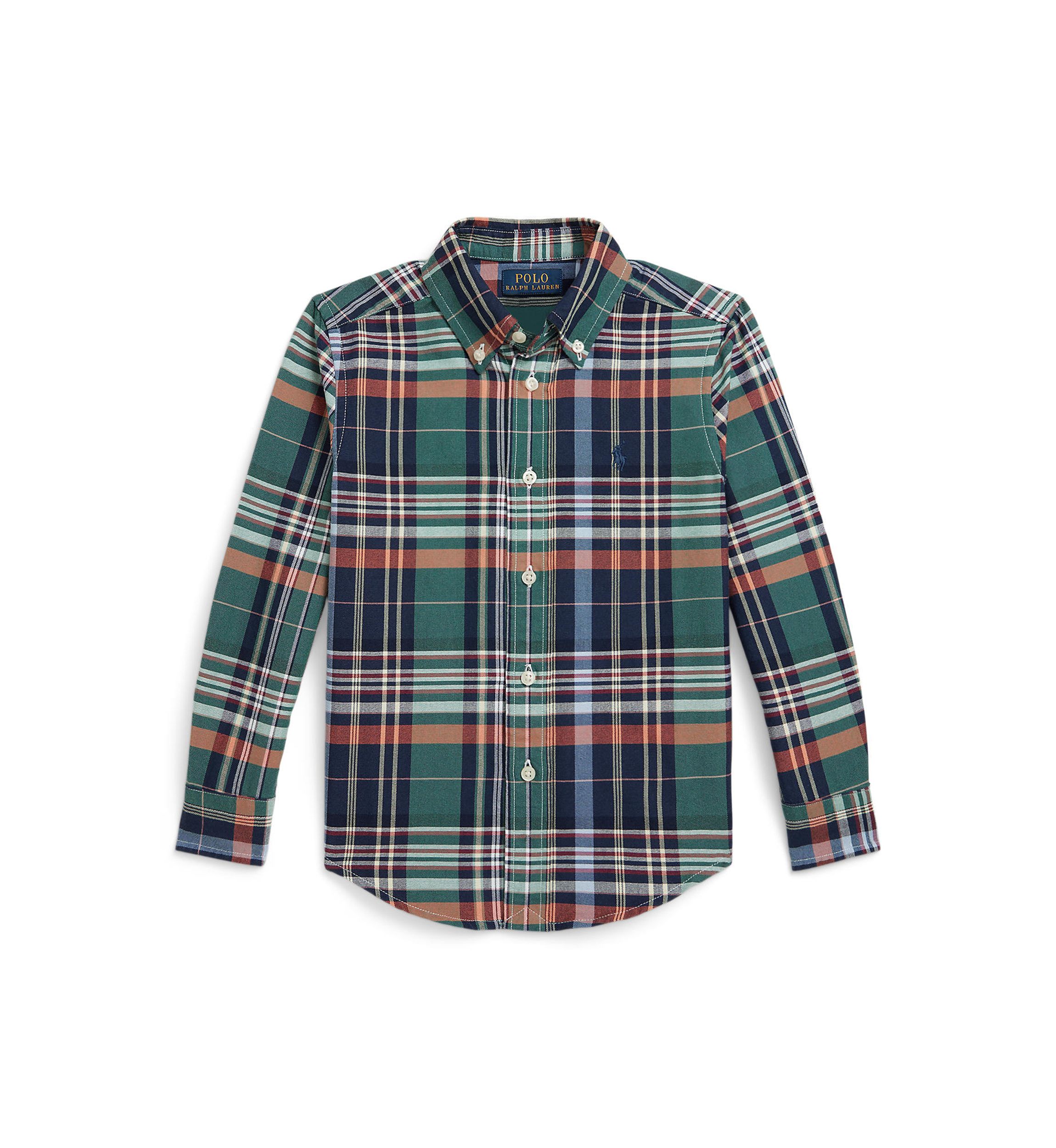 Boys 2-7 Plaid Cotton Oxford Shirt