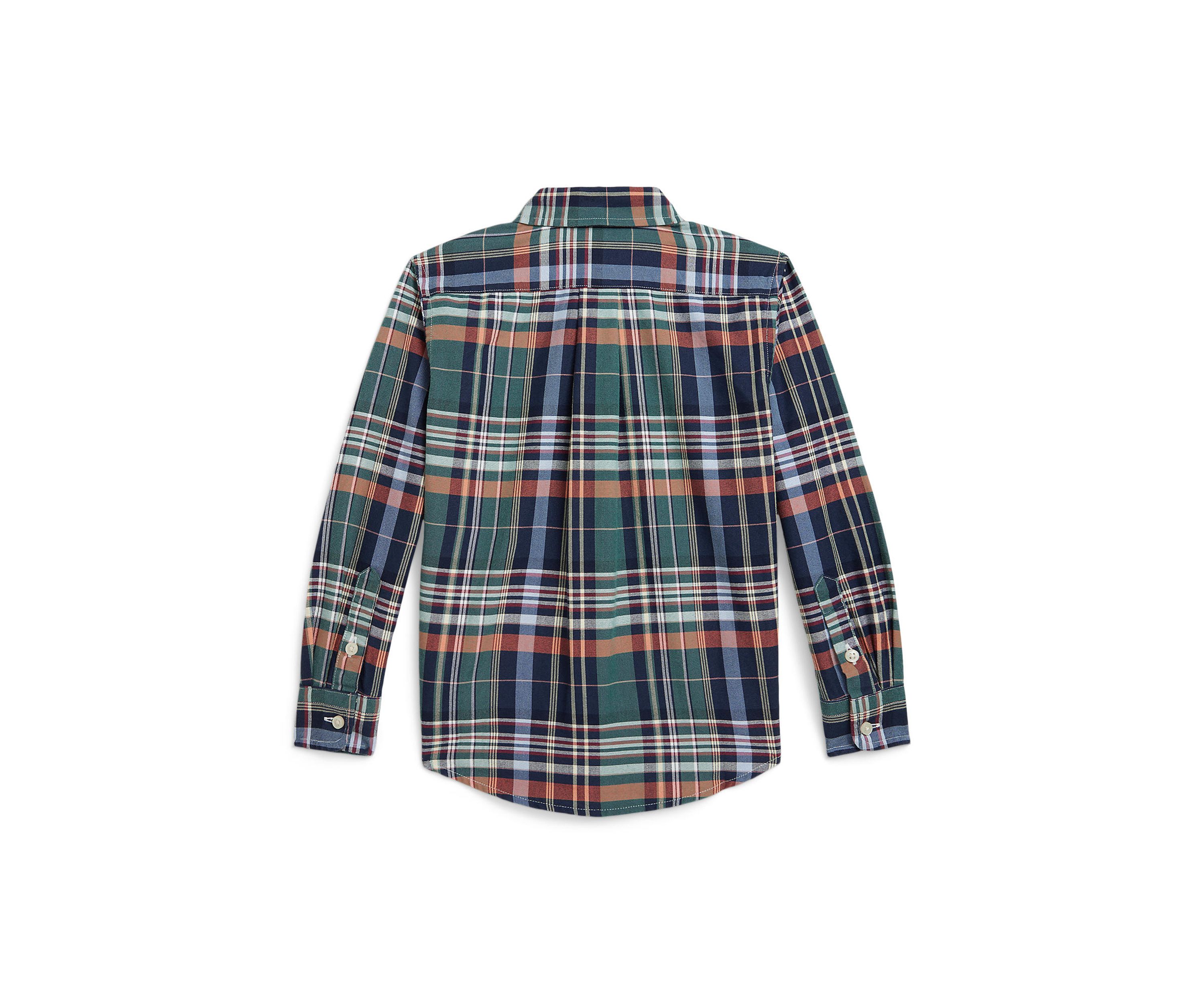 Boys 2-7 Plaid Cotton Oxford Shirt