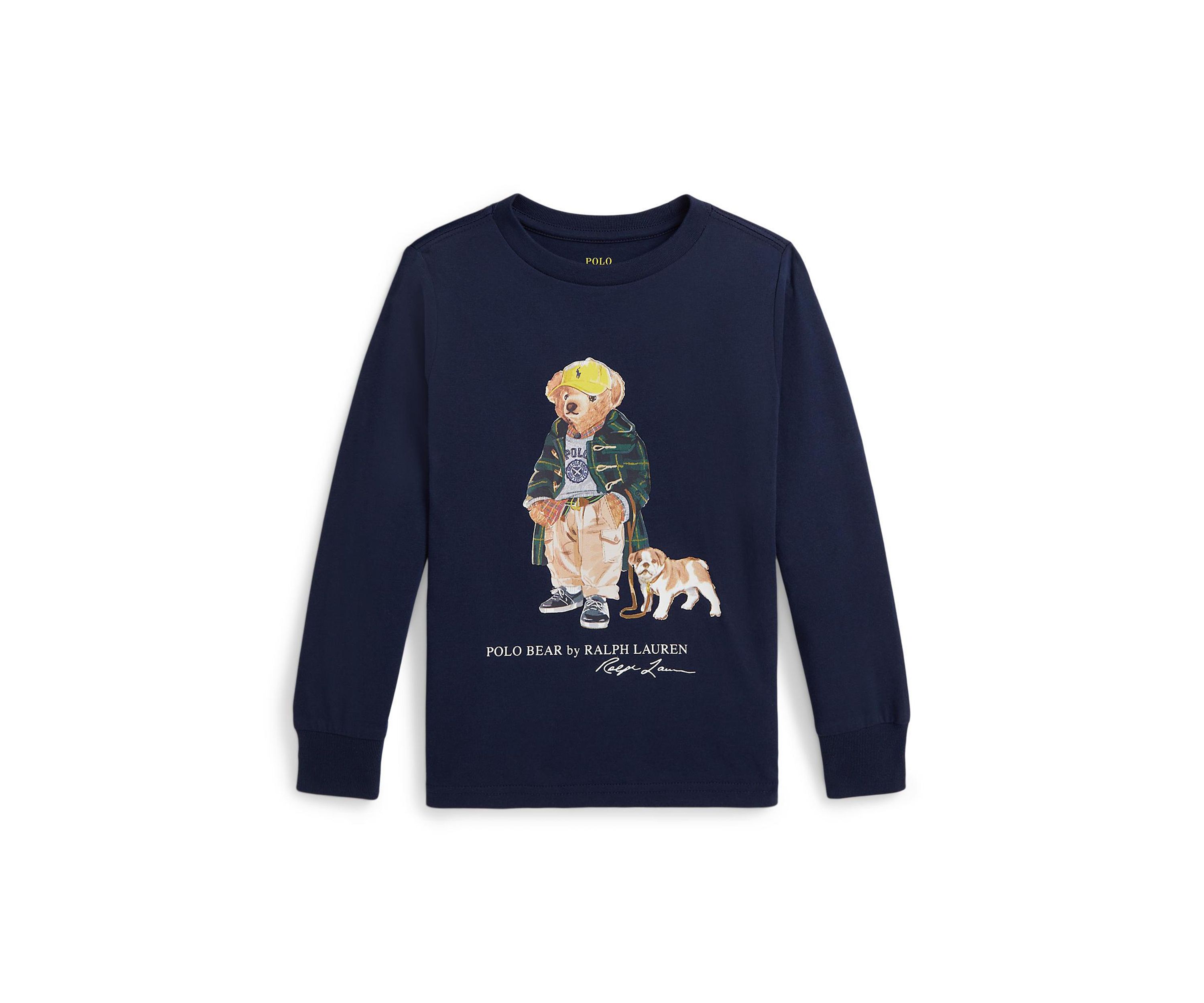 Boys 2-7 Polo Bear Cotton Long Sleeve T-Shirt
