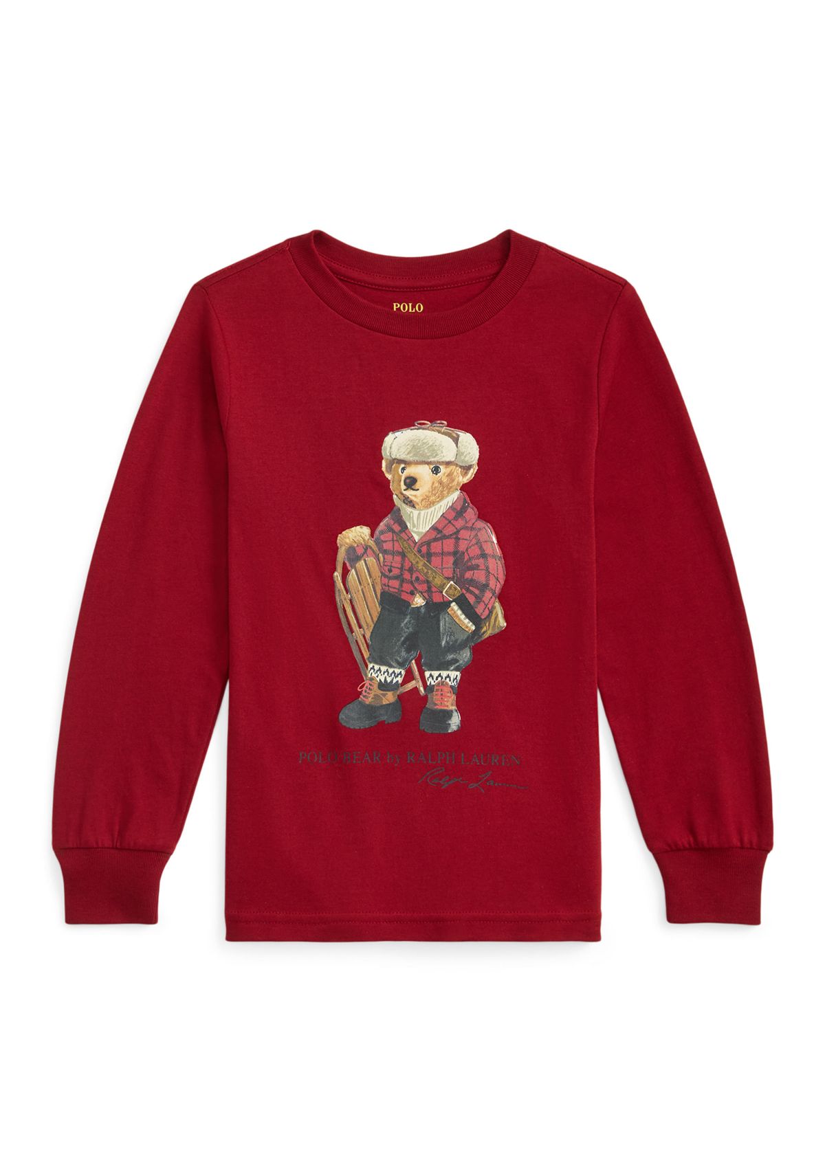 Boys 2-7 Polo Bear Cotton Long-Sleeve Tee