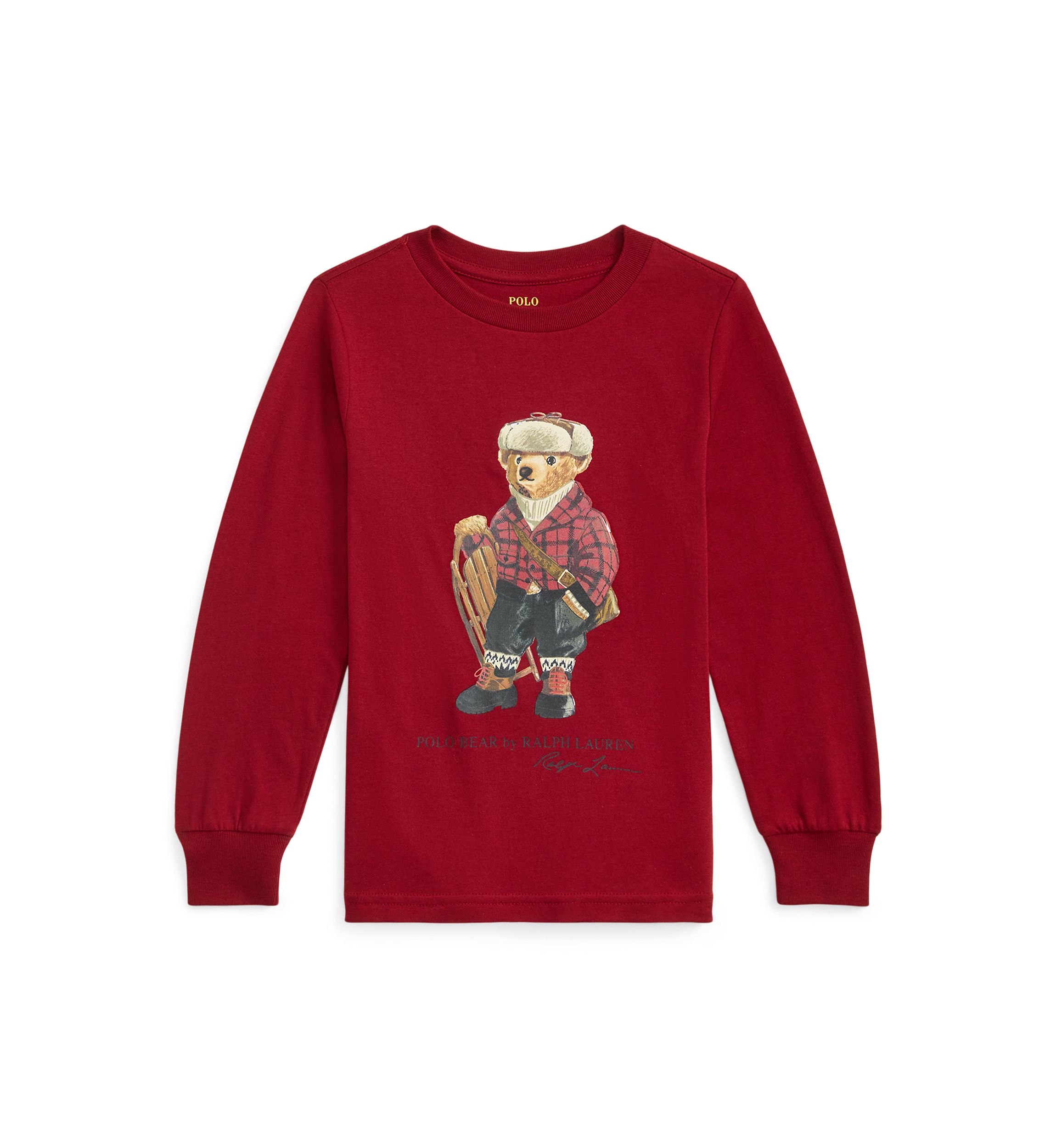 Boys 2-7 Polo Bear Cotton Long-Sleeve Tee