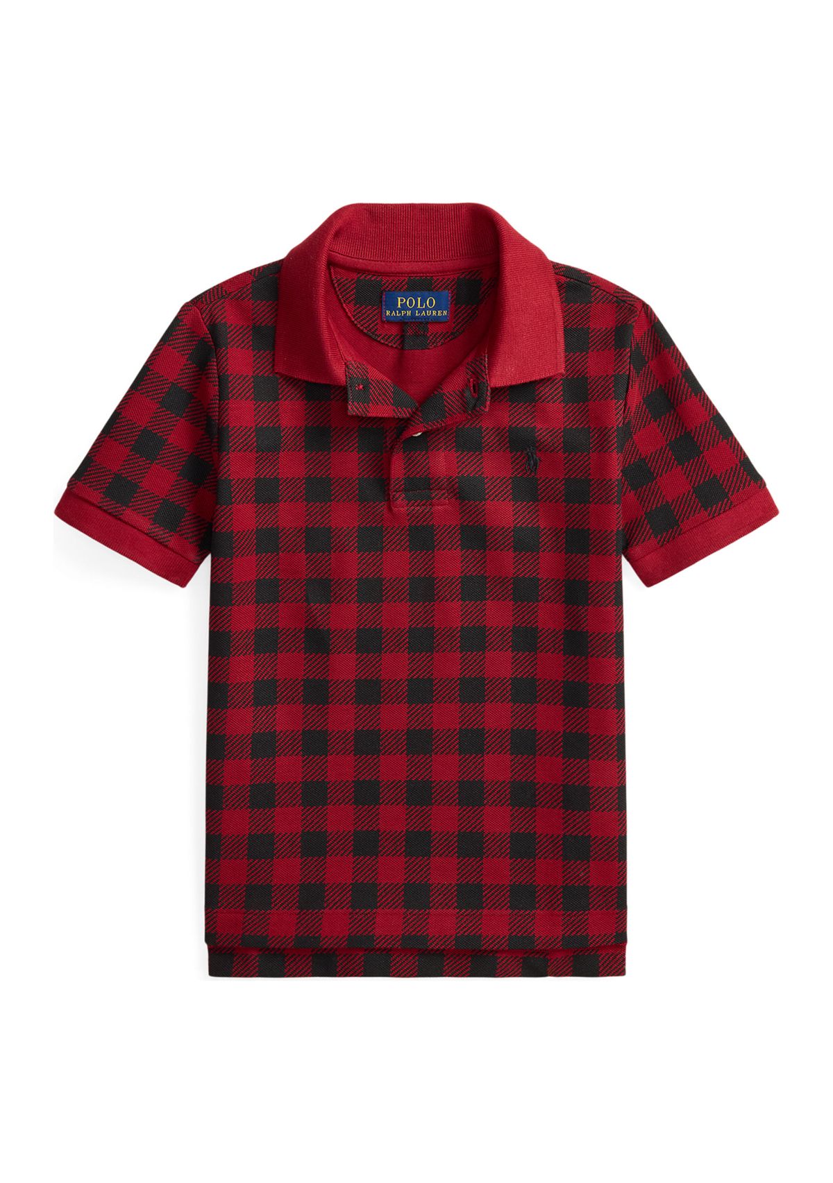 Boys 2-7 Buffalo Check Cotton Mesh Polo Shirt