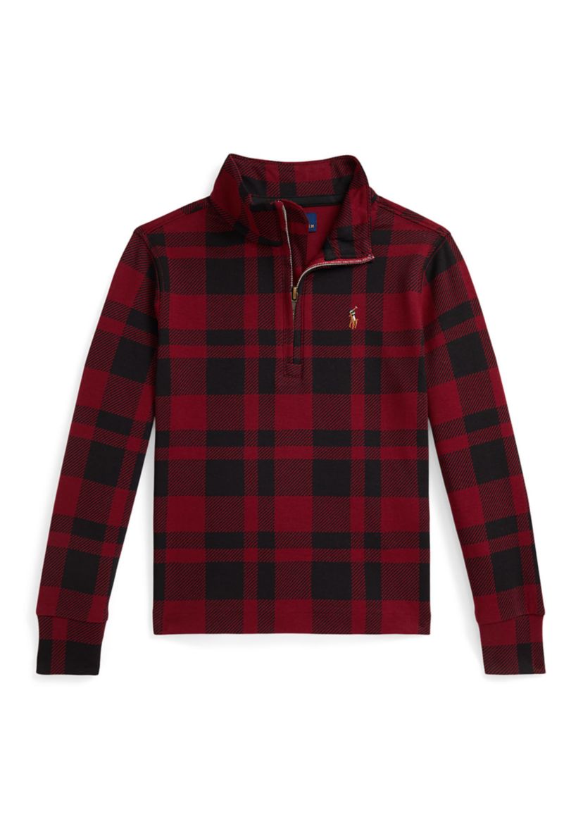 Boys 2-7 Plaid Cotton Interlock Pullover