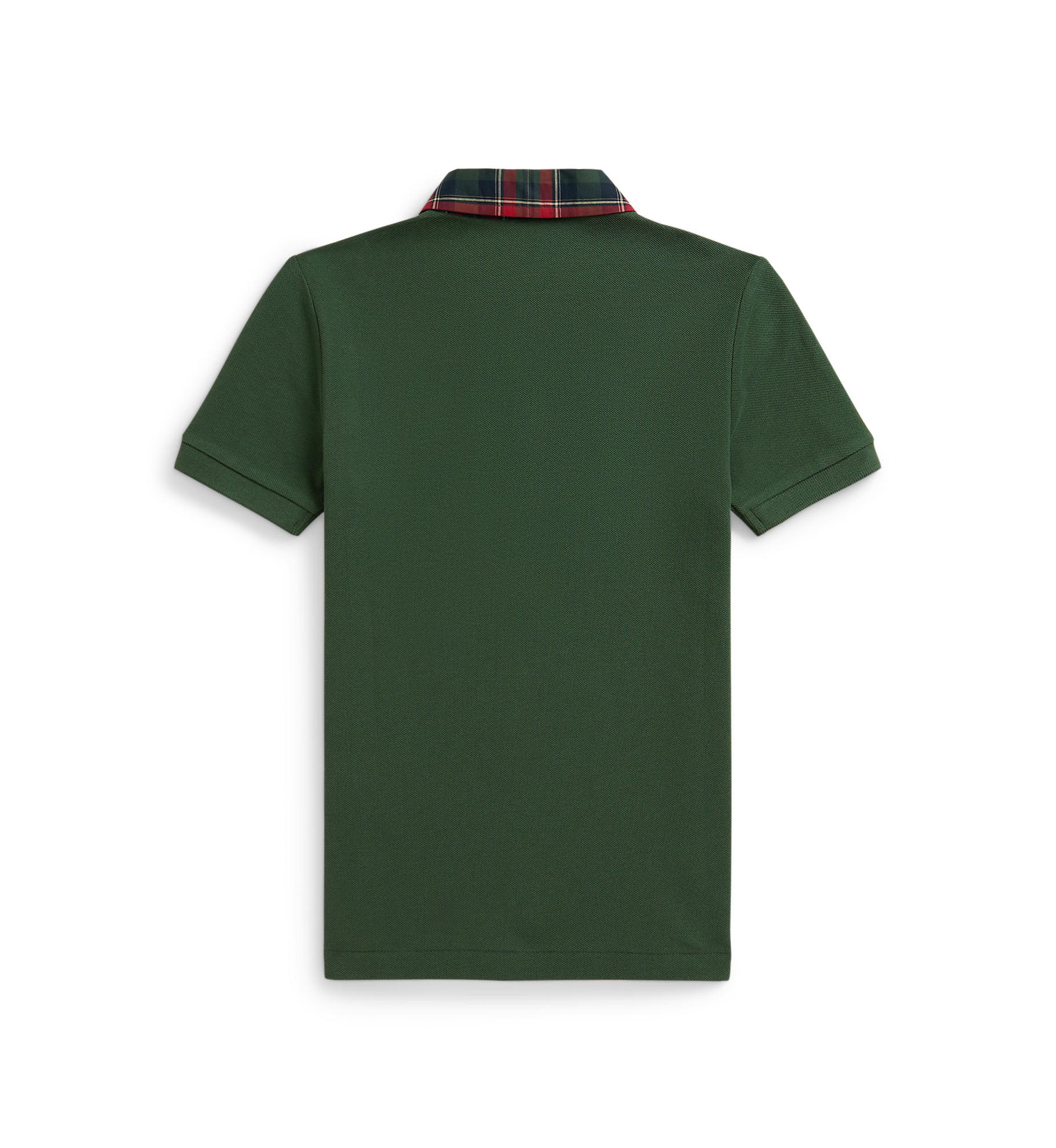 Boys 2-7 Plaid-Collar Mesh Polo Shirt