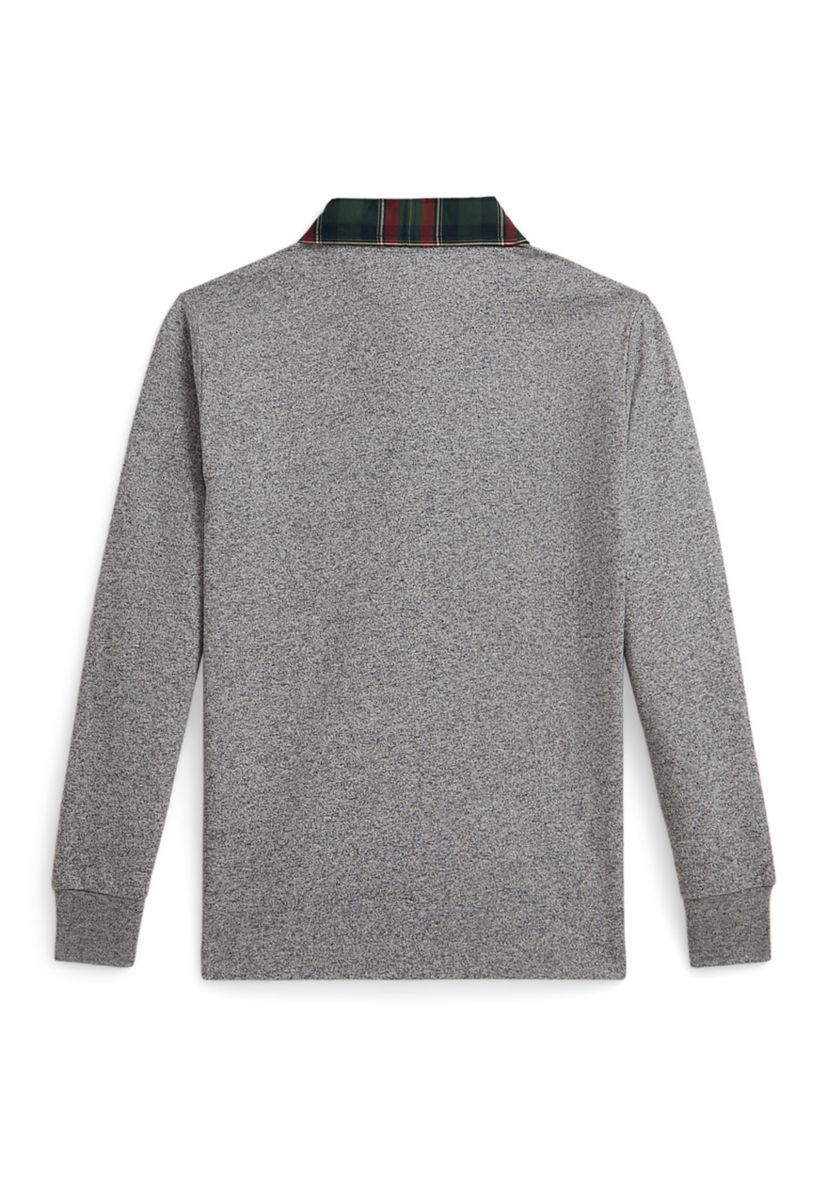 Boys 2-7 Plaid-Collar Cotton Jersey Rugby Shirt