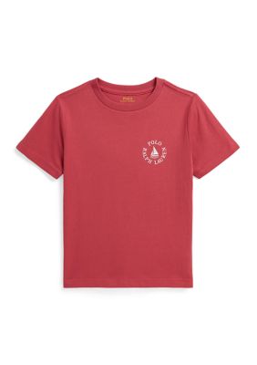 Ralph Lauren Childrenswear Boys 2-7 Logo Cotton Jersey Shirt, Red, 3