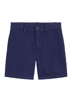 Ralph Lauren Childrenswear Boys 2-7 Linen-Cotton Shorts, Navy Blue