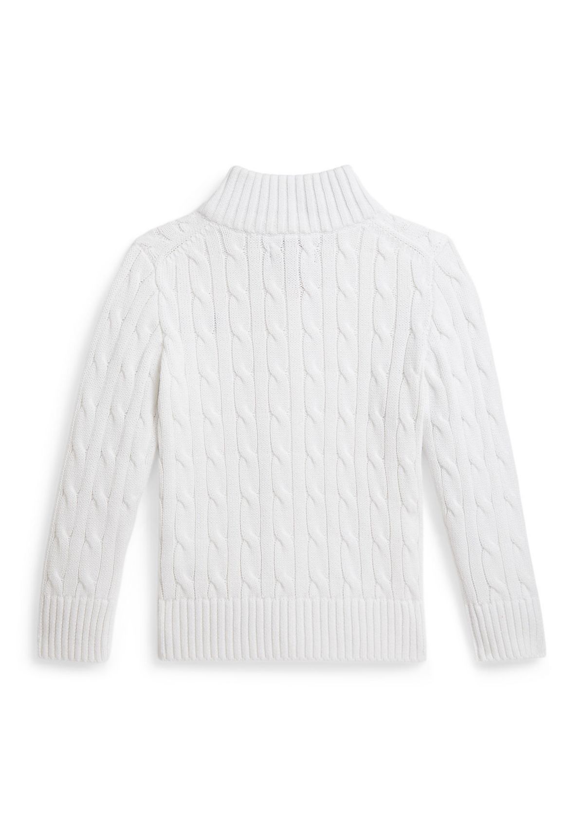Boys 2-7 Cable-Knit Cotton Full-Zip Sweater