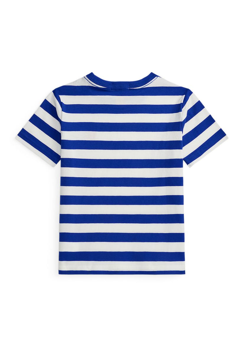 Boys 4-7 Crest Striped Cotton T-Shirt