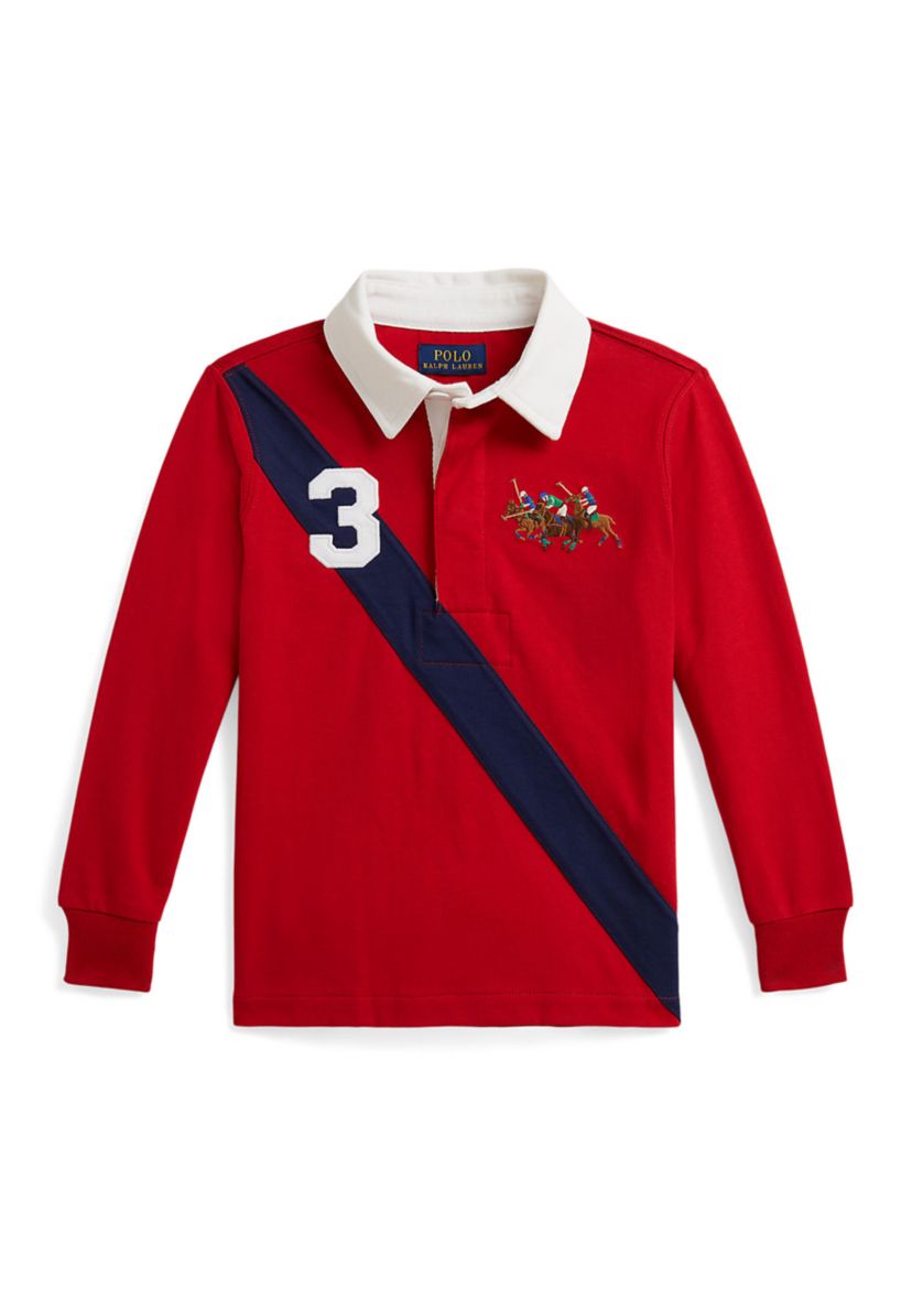 Boys 2-7 Triple-Pony Cotton Rugby Shirt
