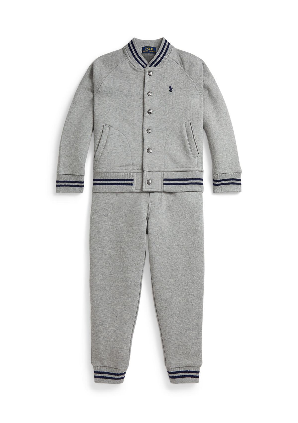 Boys 2-7 Fleece Baseball Jacket & Jogger Pants Set