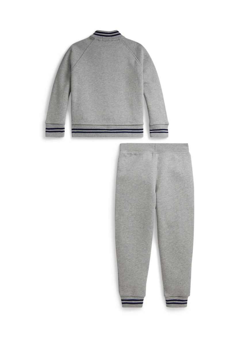 Boys 2-7 Fleece Baseball Jacket & Jogger Pants Set