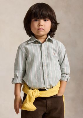 Ralph Lauren Childrenswear Boys 2-7 Striped Cotton Oxford Shirt, 3