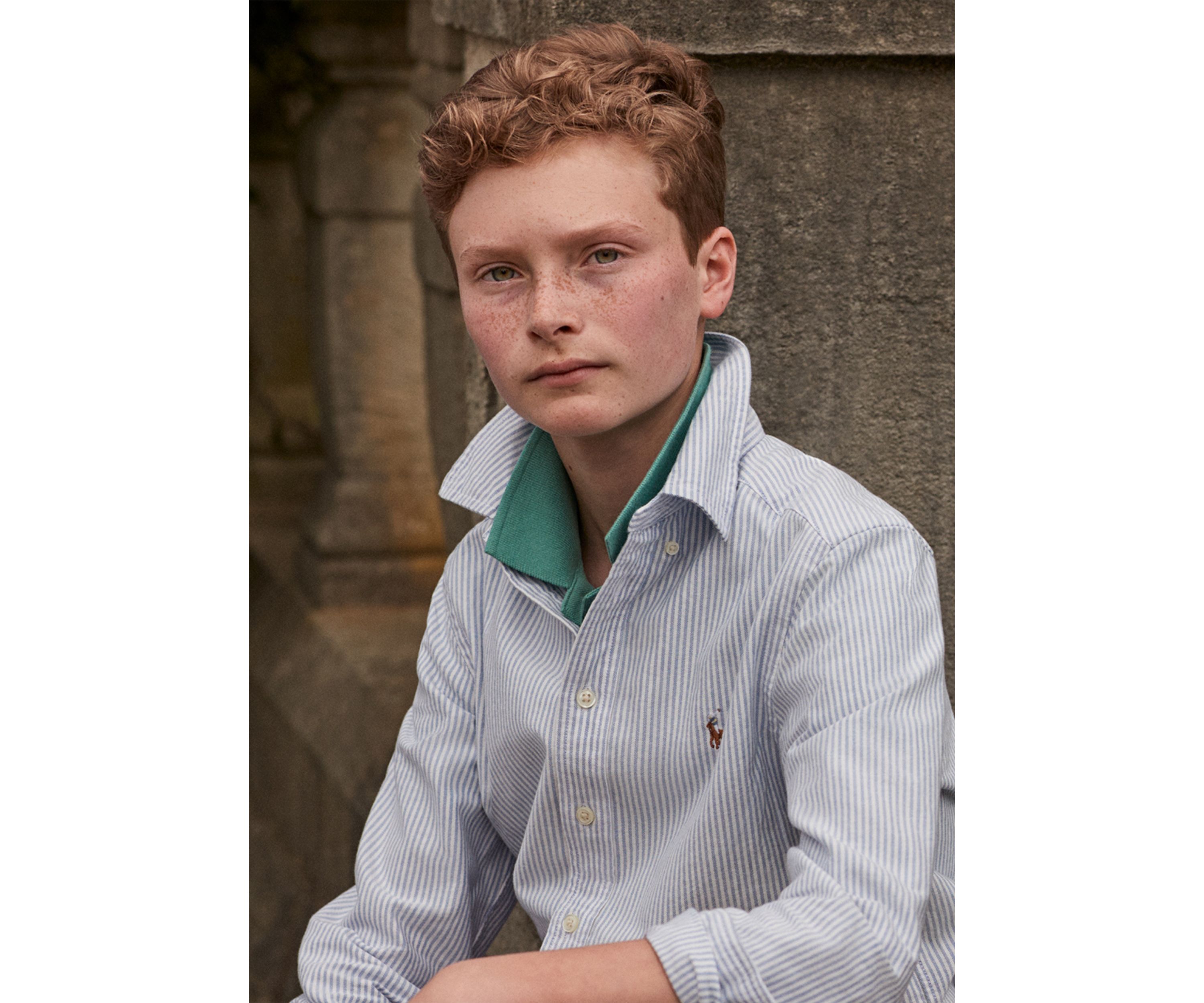 Boys 8-20 Striped Cotton Oxford Shirt