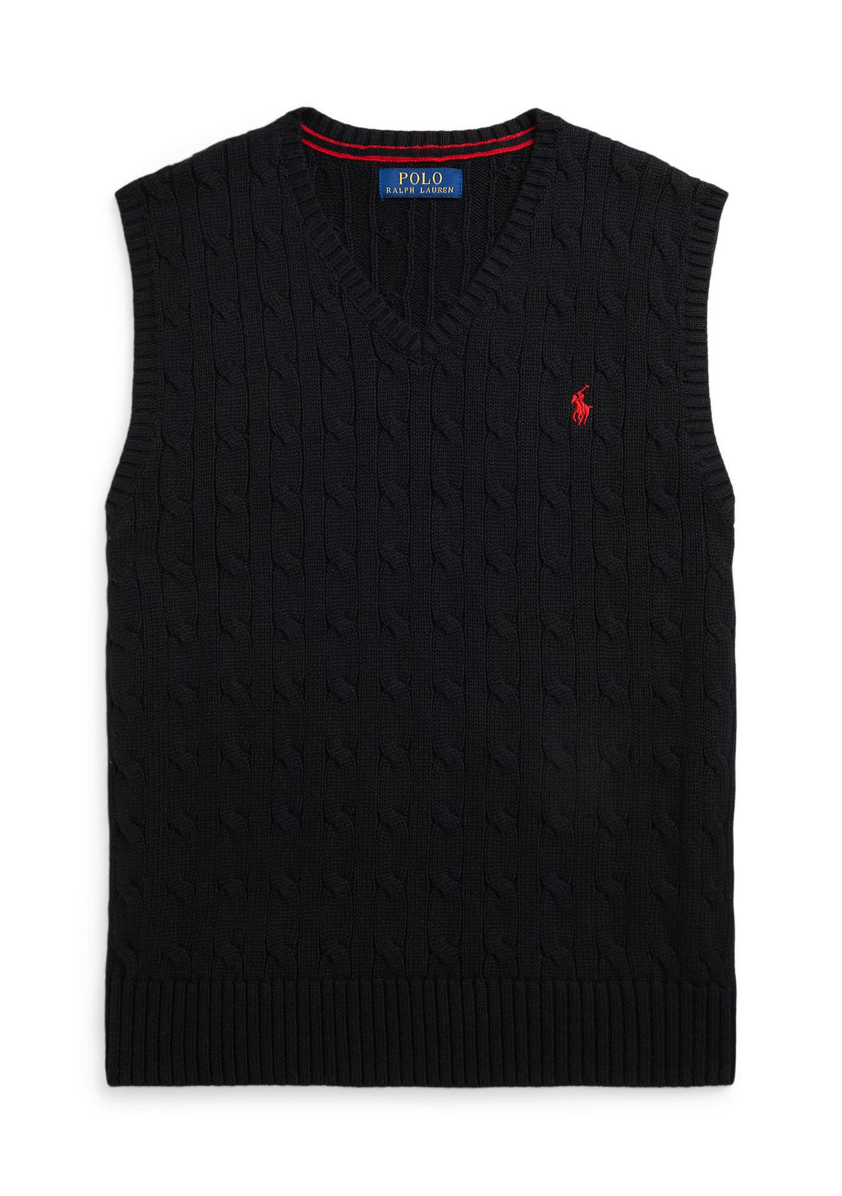 Boys 8-20 Cable Knit Cotton Sweater Vest
