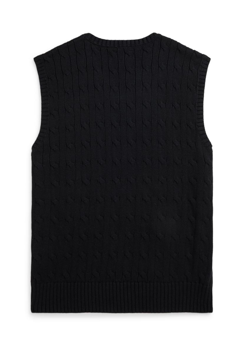 Boys 8-20 Cable Knit Cotton Sweater Vest