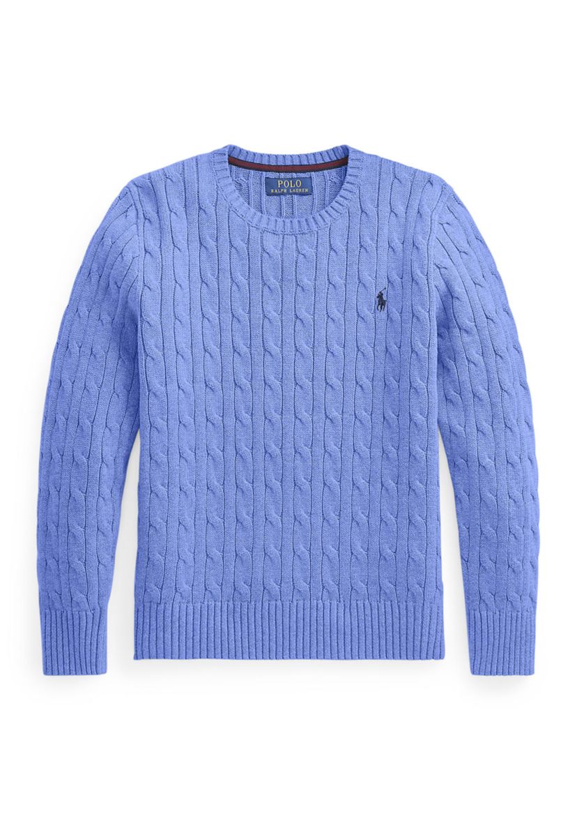 Boys 8-20 Cable Knit Cotton Sweater 