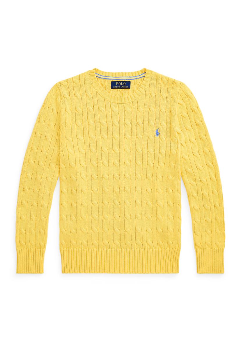 Boys 8-20 Cable Knit Cotton Sweater 