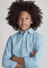 Boys 8-20 Indigo Cotton Chambray Shirt