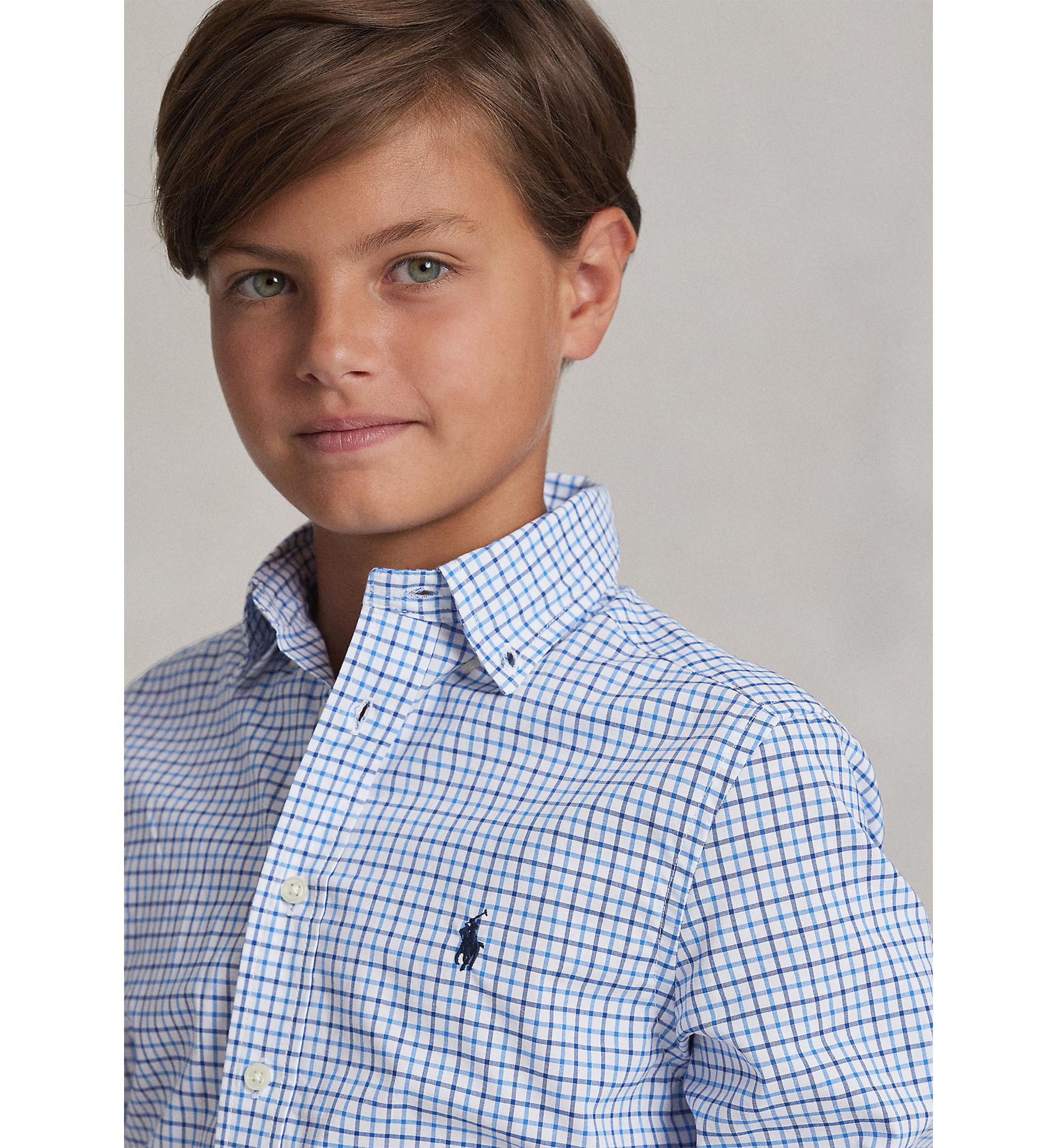 Boys 8-20 Cotton Poplin Sport Shirt