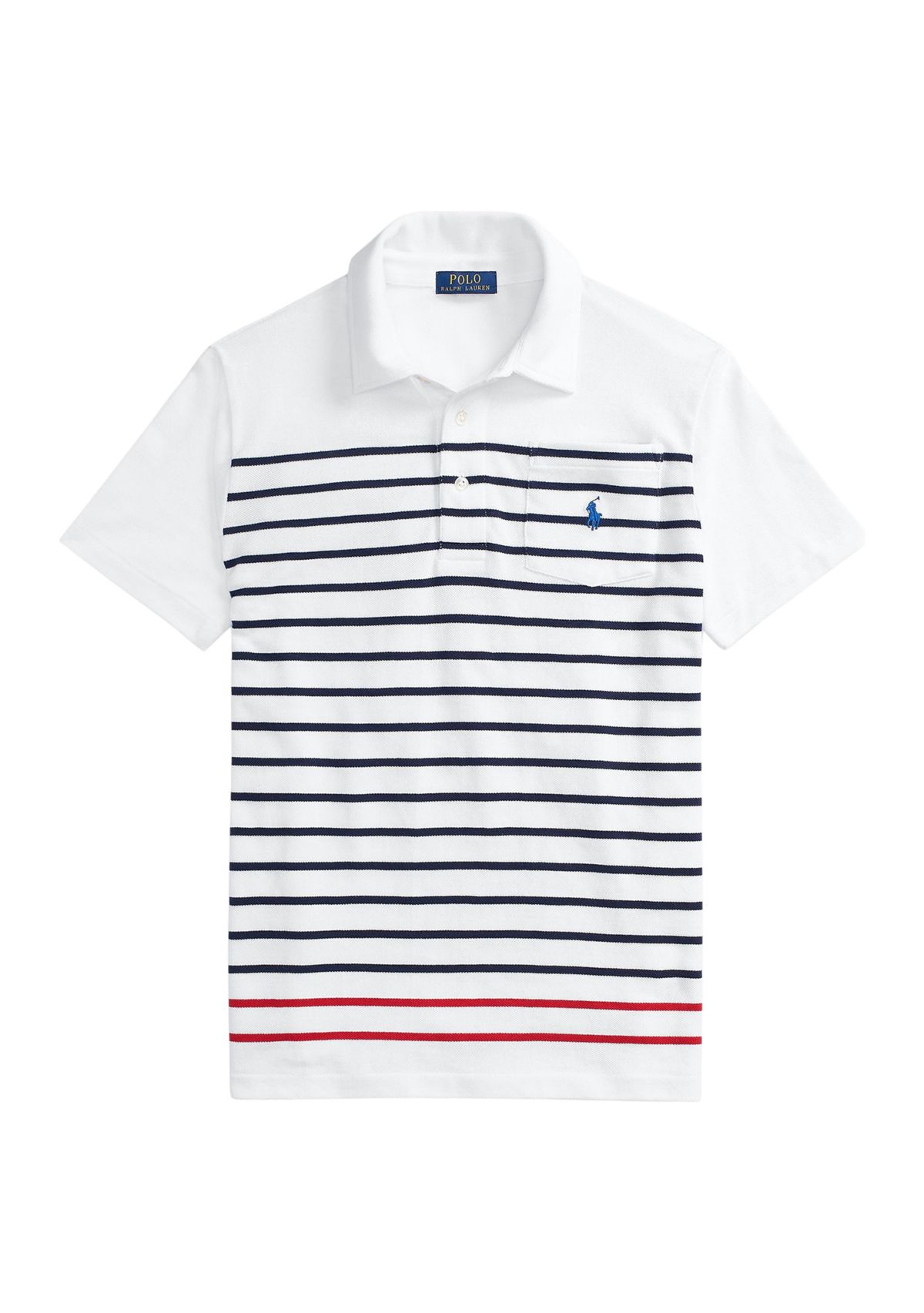 Boys 8-20 Striped Cotton Mesh Polo Shirt
